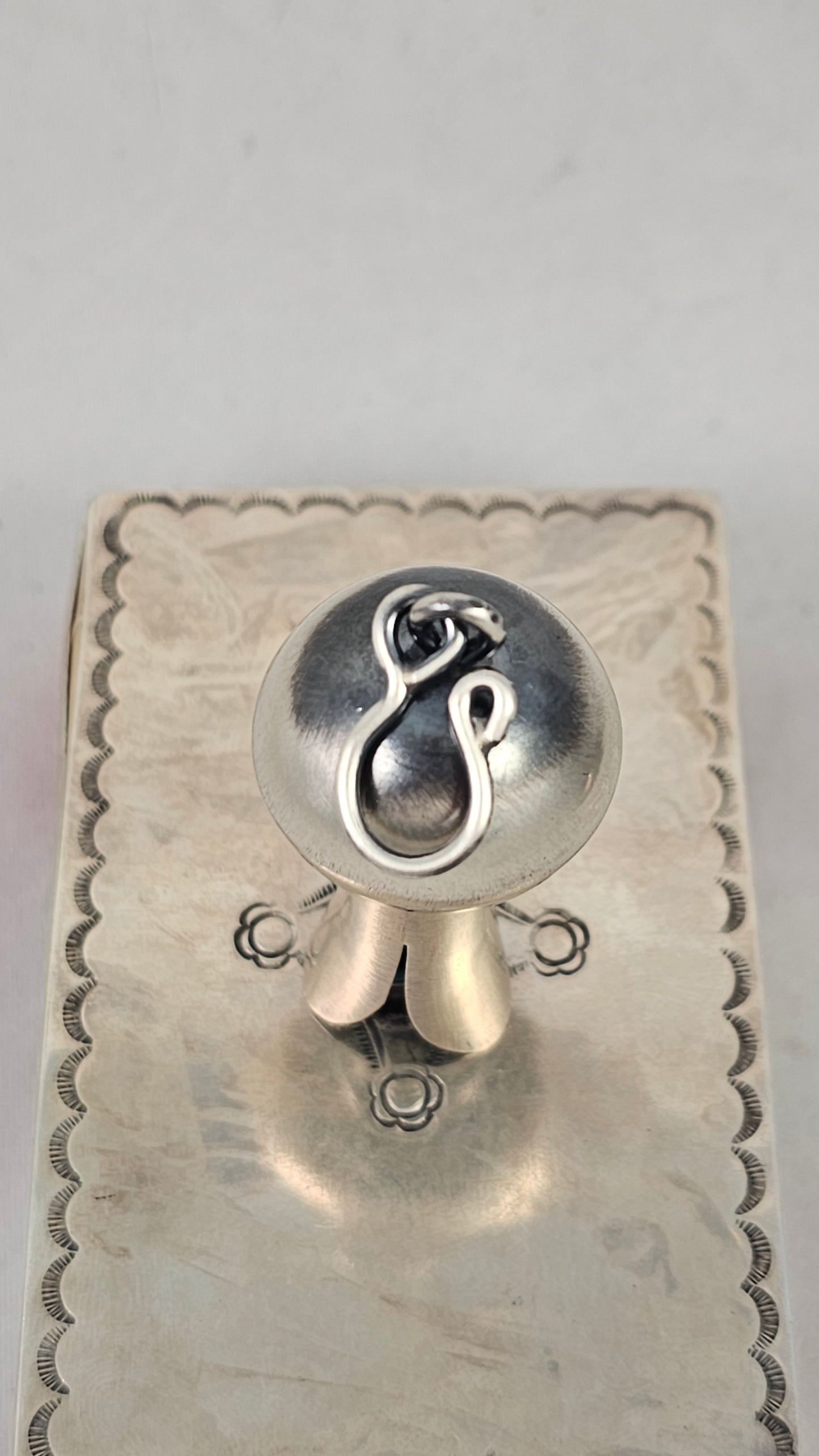 Turquoise and sterling blossom pendant