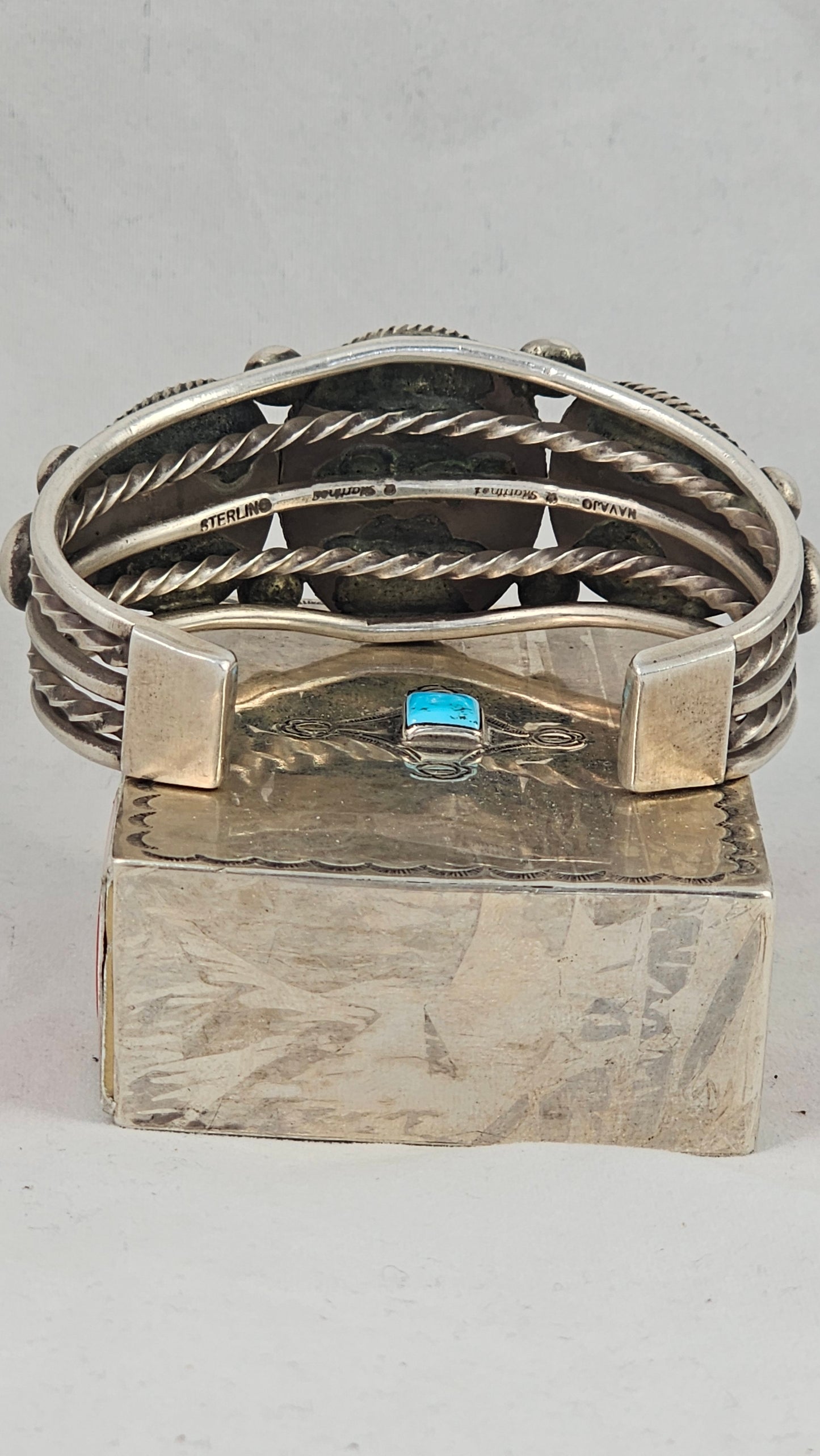 Heavy turquoise cuff