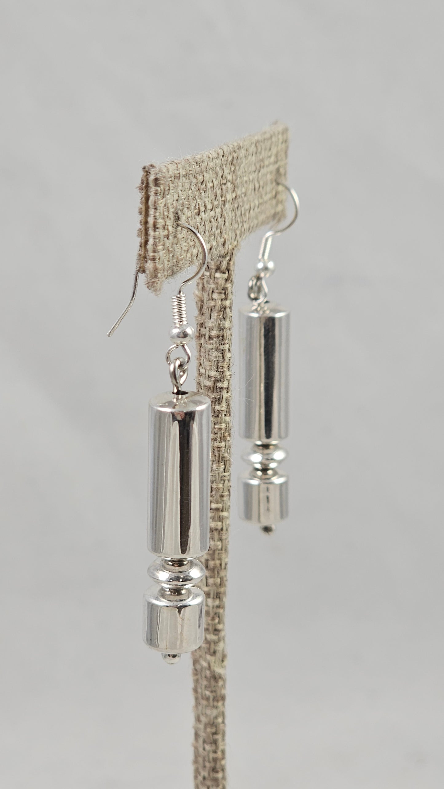 Navajo pearl barrel earrings