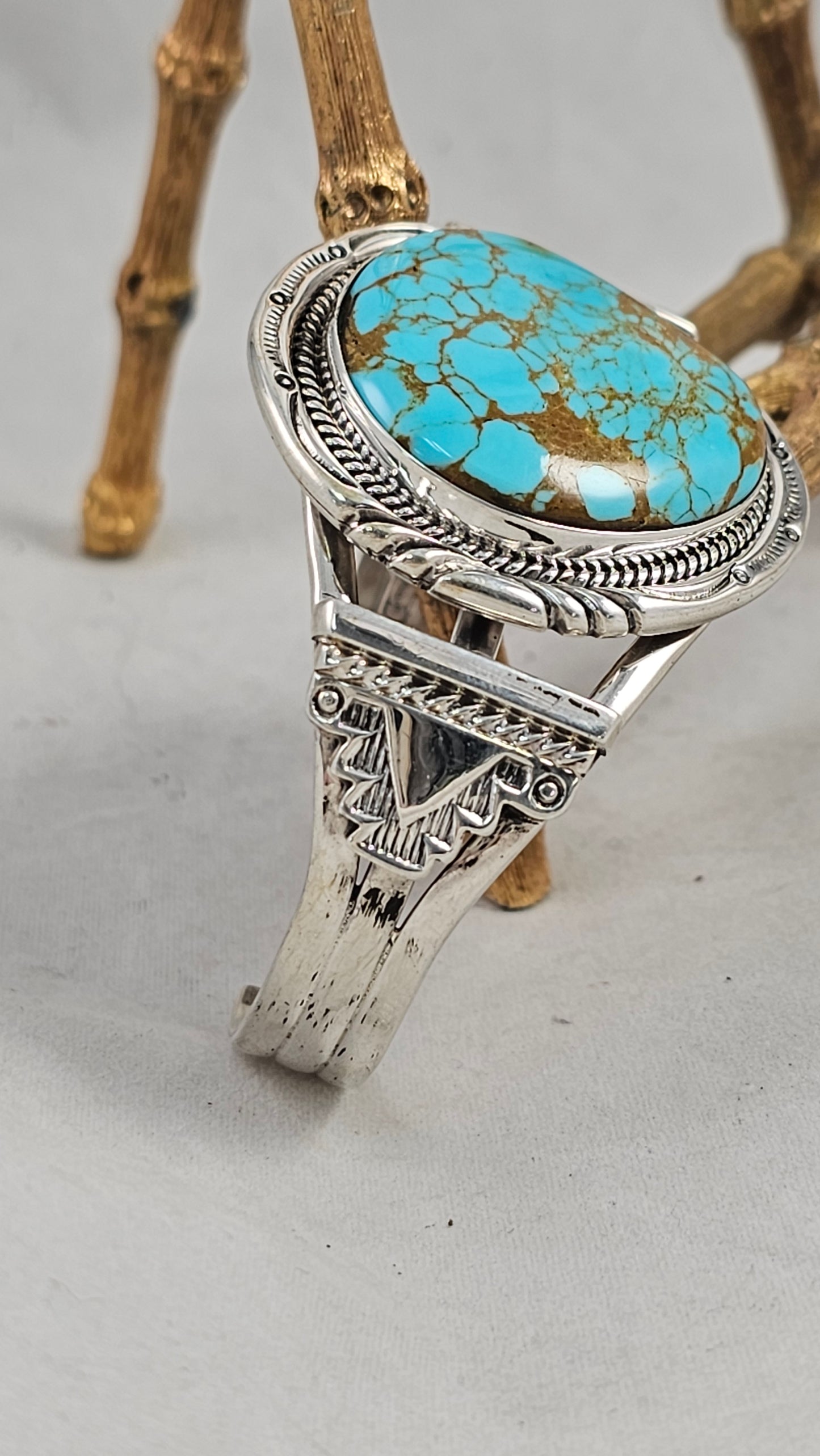 Turquoise and sterling bracelet