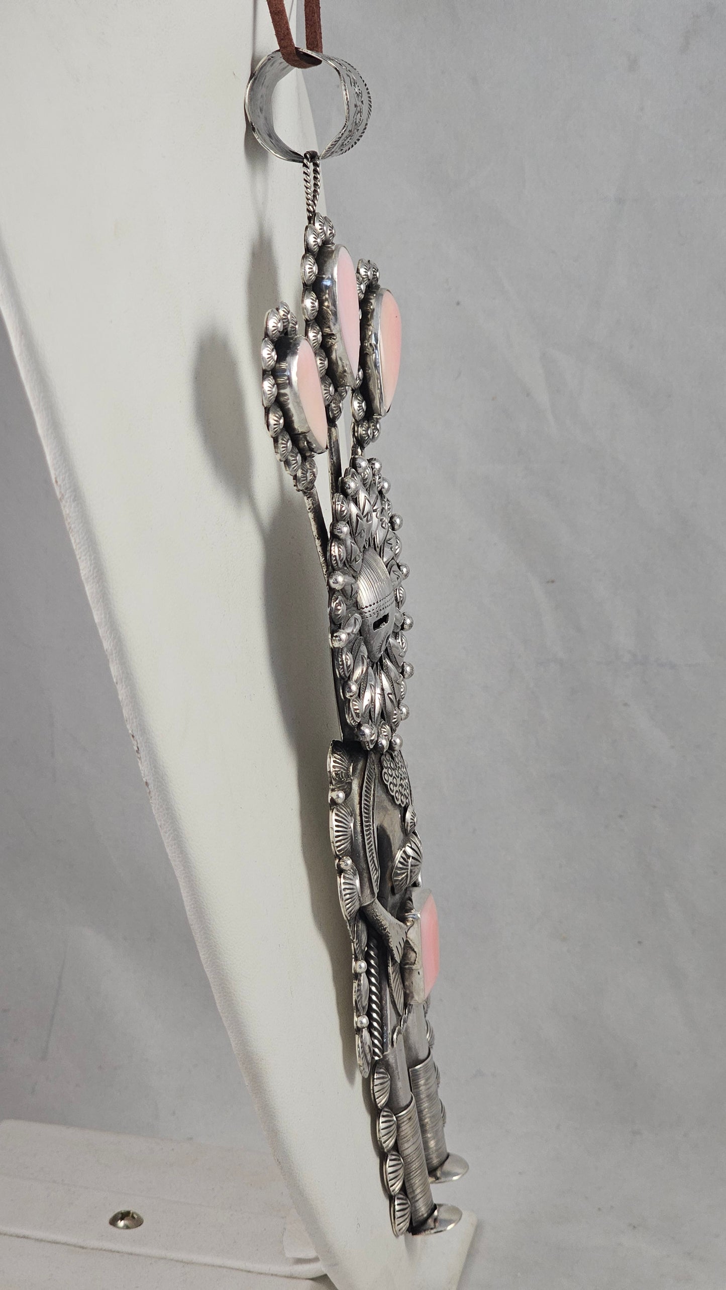 Pink Conch shell kachina pendant