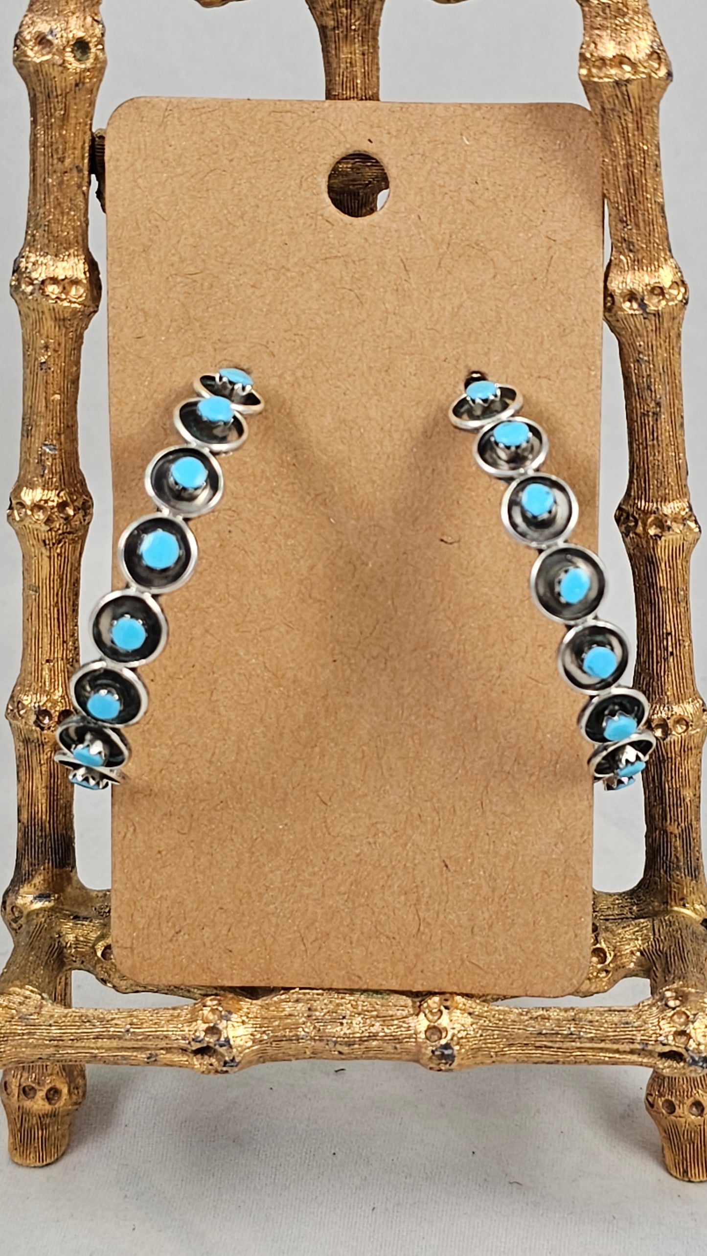Snake eye hoop earrings