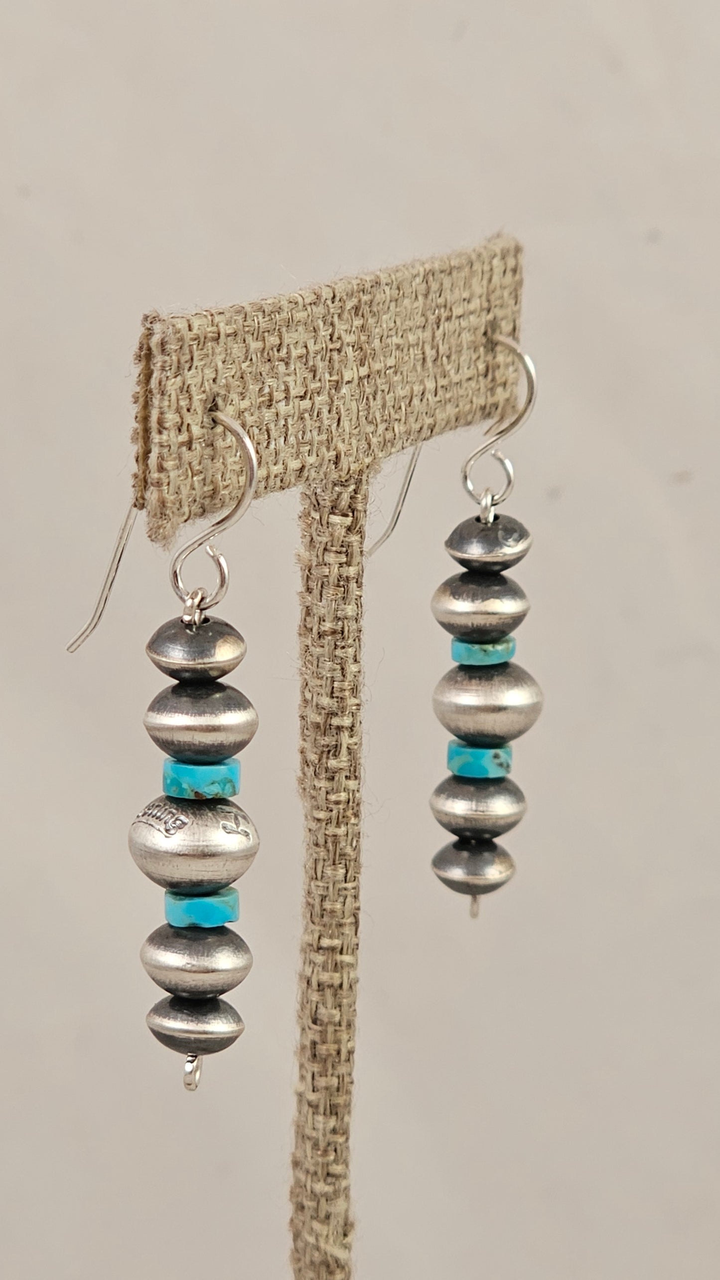 Navajo pearl and turquoise earrings