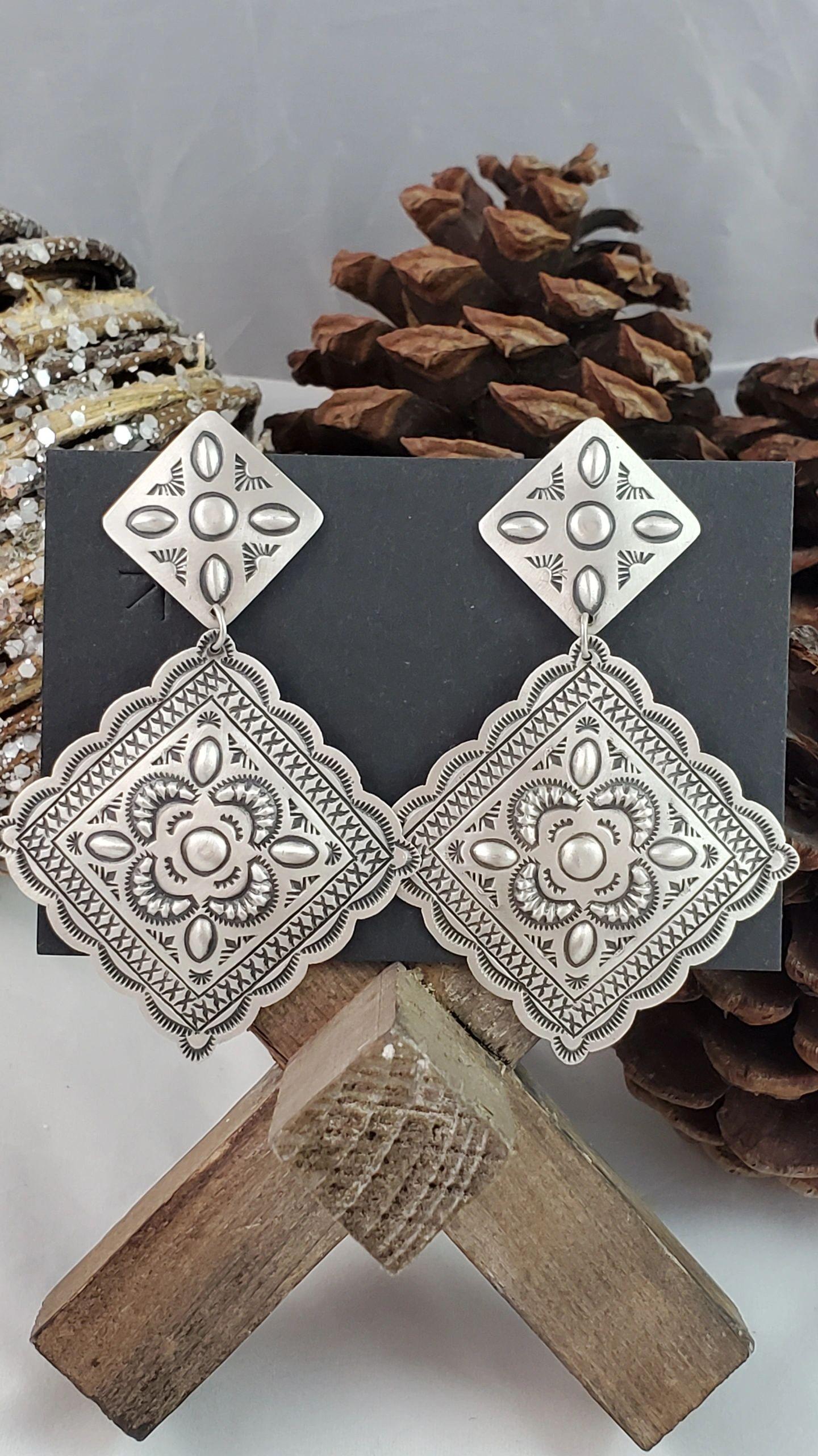 Stamped Concho dangles - Albuquerque Pawn Shop