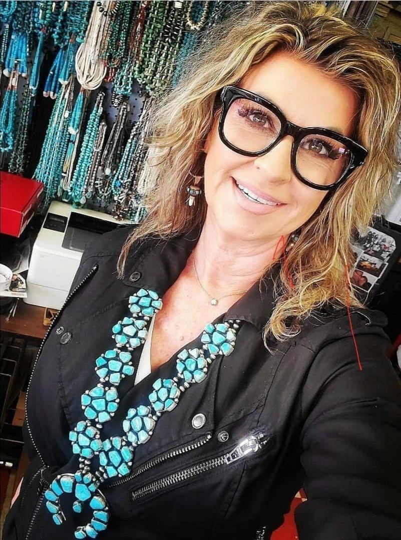 ELLA PETERS Turquoise & Sterling Silver Squash Blossom - Albuquerque Pawn Shop