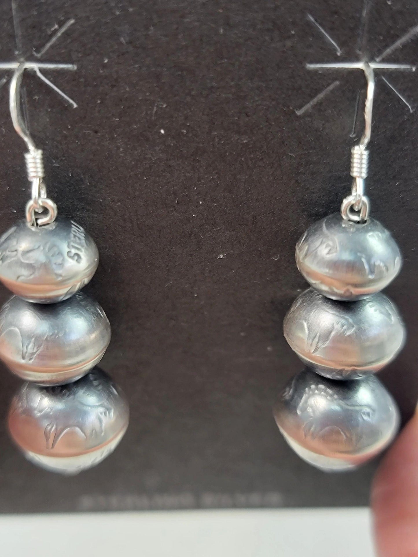 Galloping horses Navajo pearl earrings - Albuquerque Pawn Shop