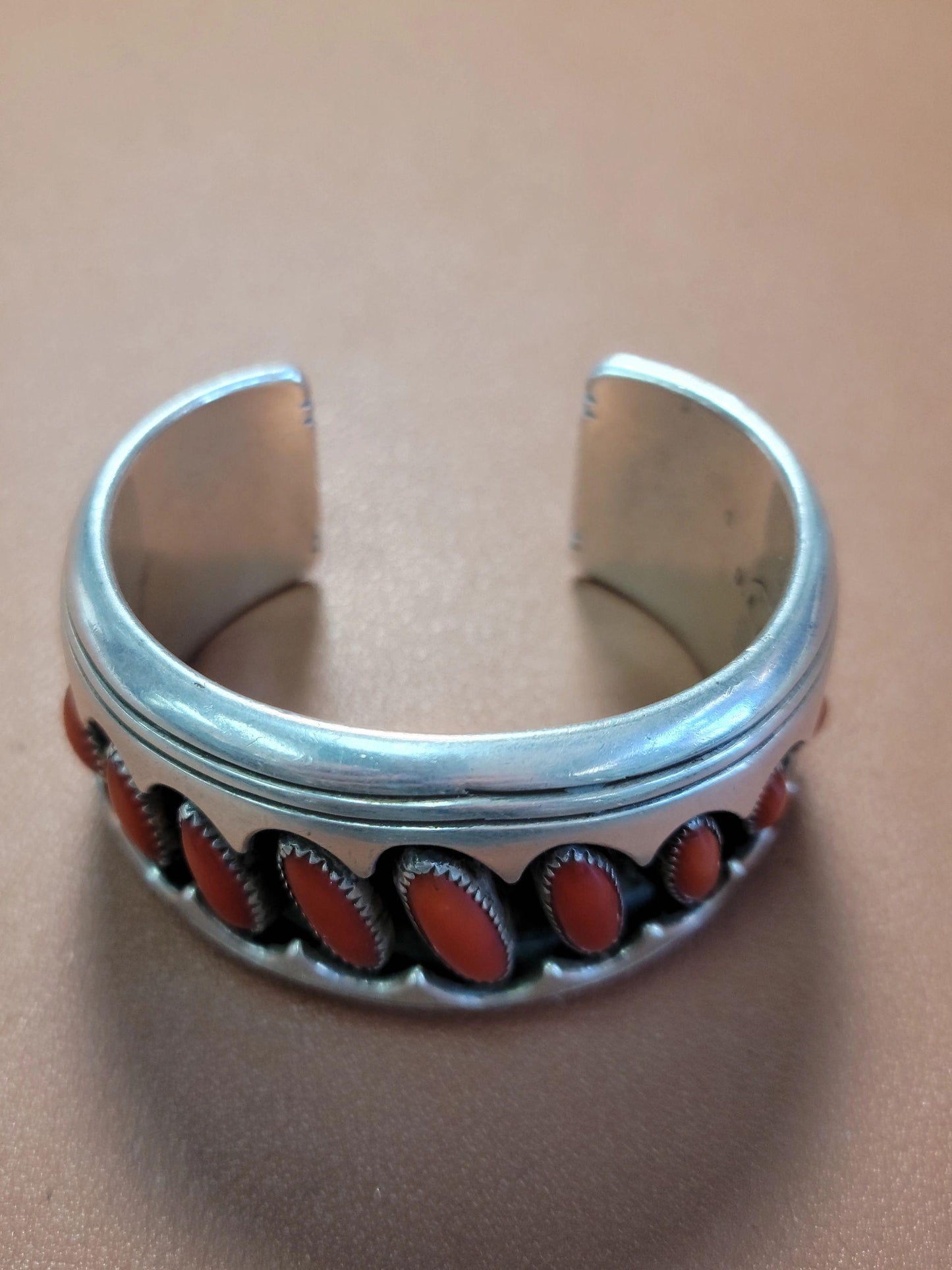 Vintage Mediterranean coral cuff - Albuquerque Pawn Shop