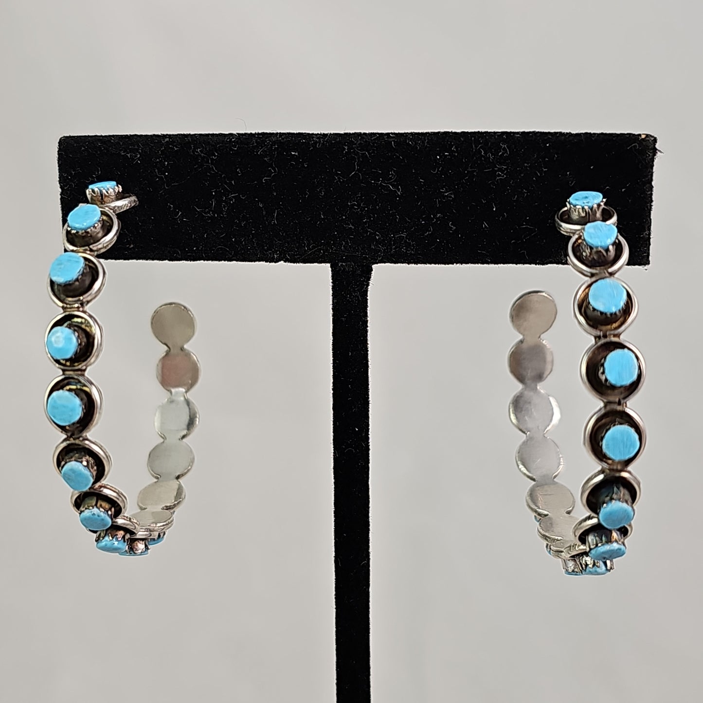 Turquoise hoop earrings