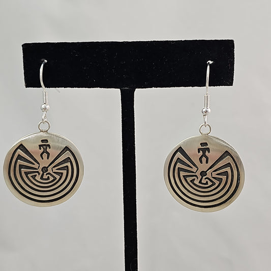 HOPI man in the maze earrings