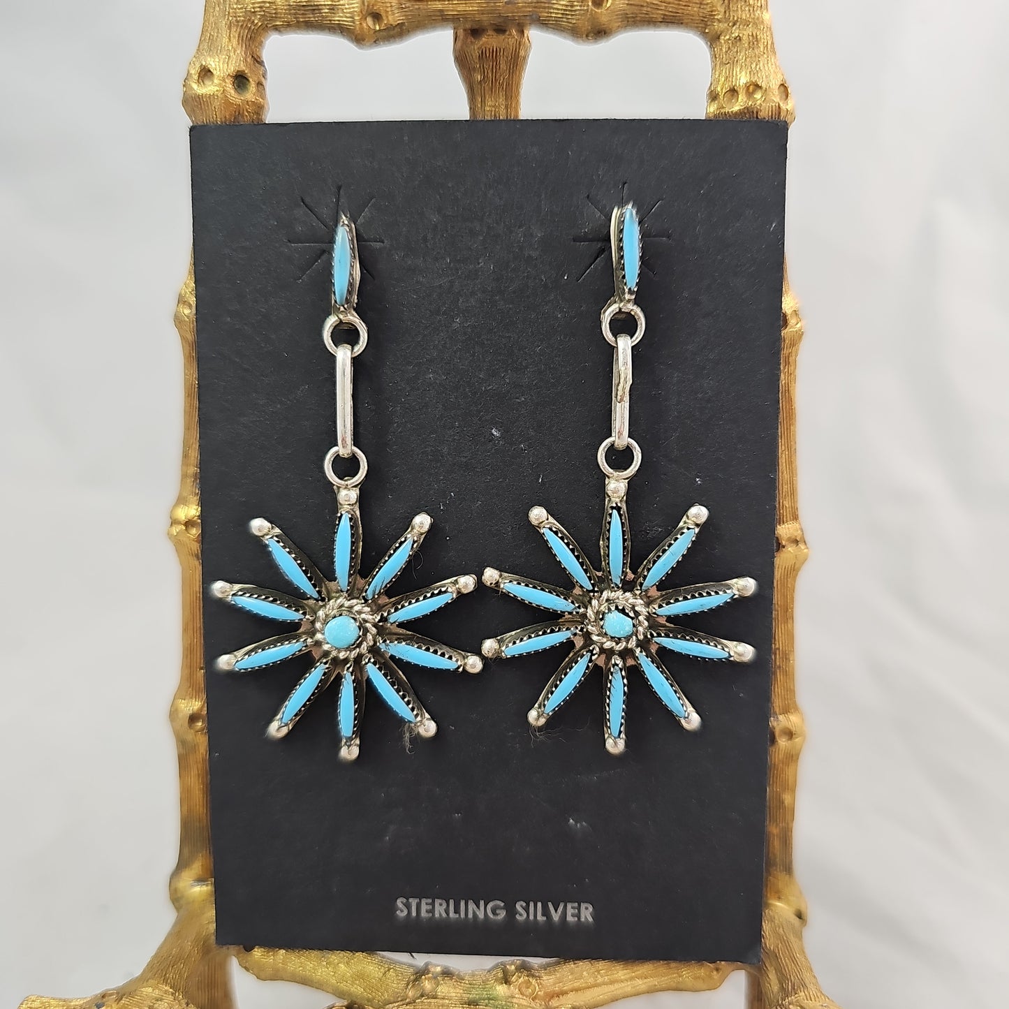 ZUNI needlepoint star earrings
