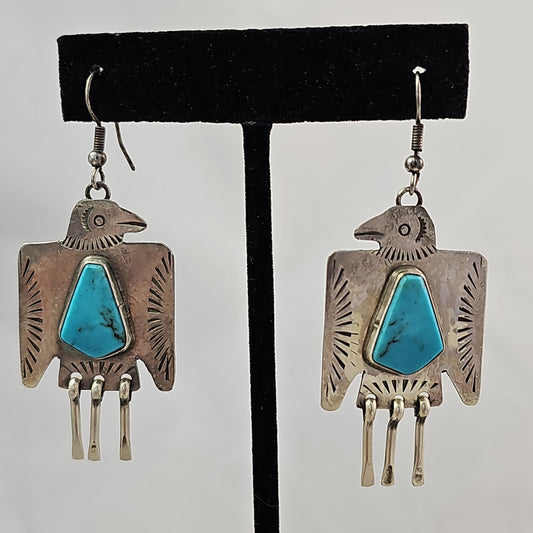 Thunderbird turquoise earrings