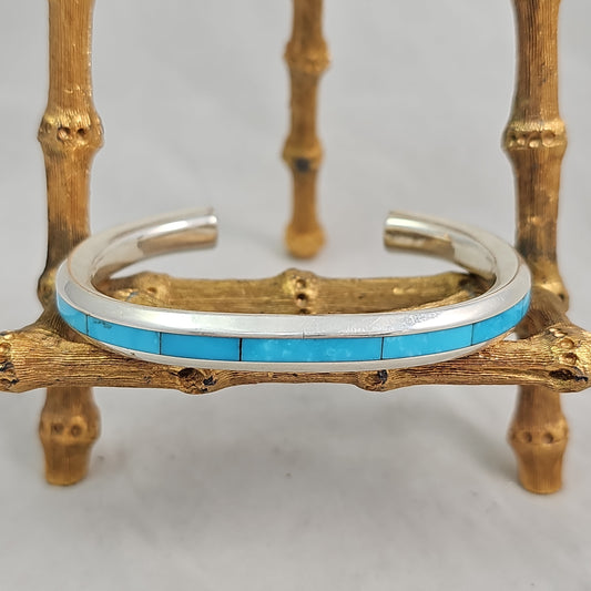 Turquoise inlay cuff