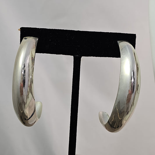 Silver hoop earrings