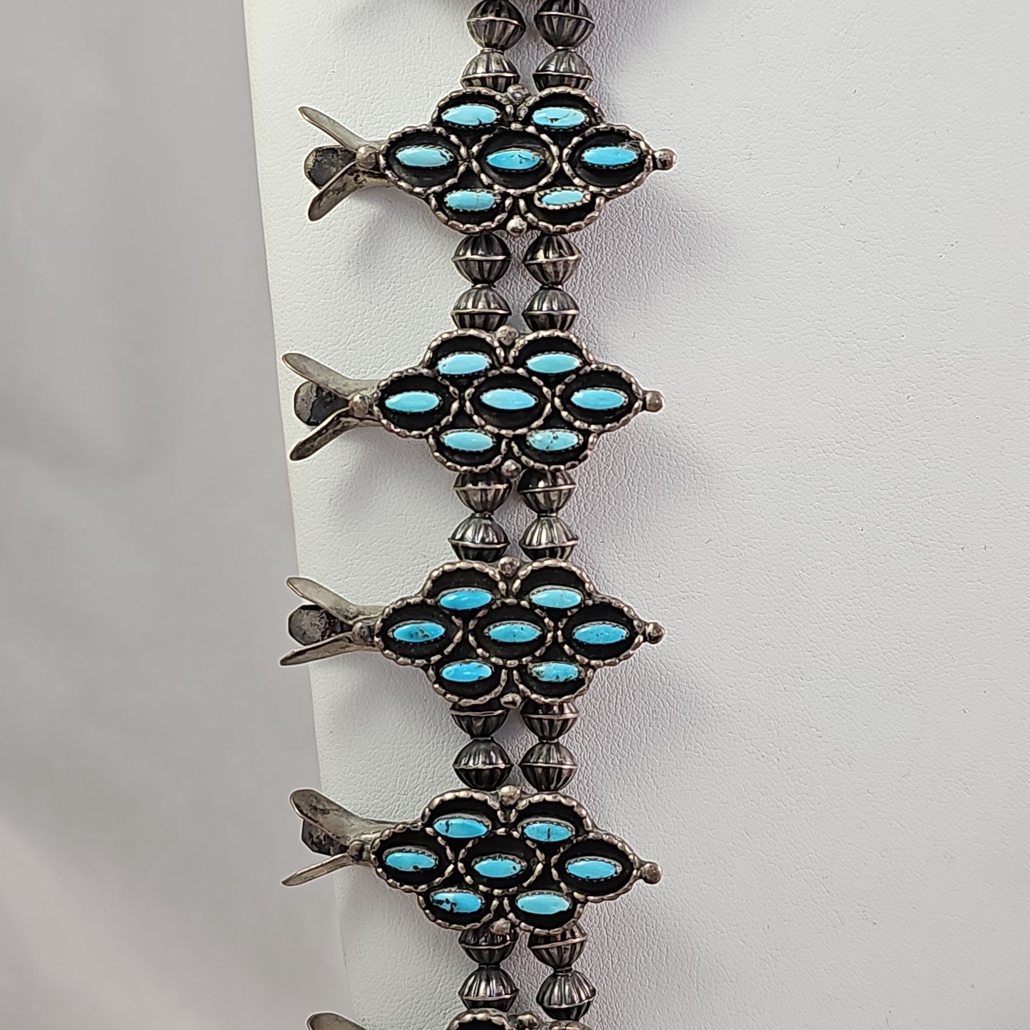 Vintage Zuni squash blossom necklace