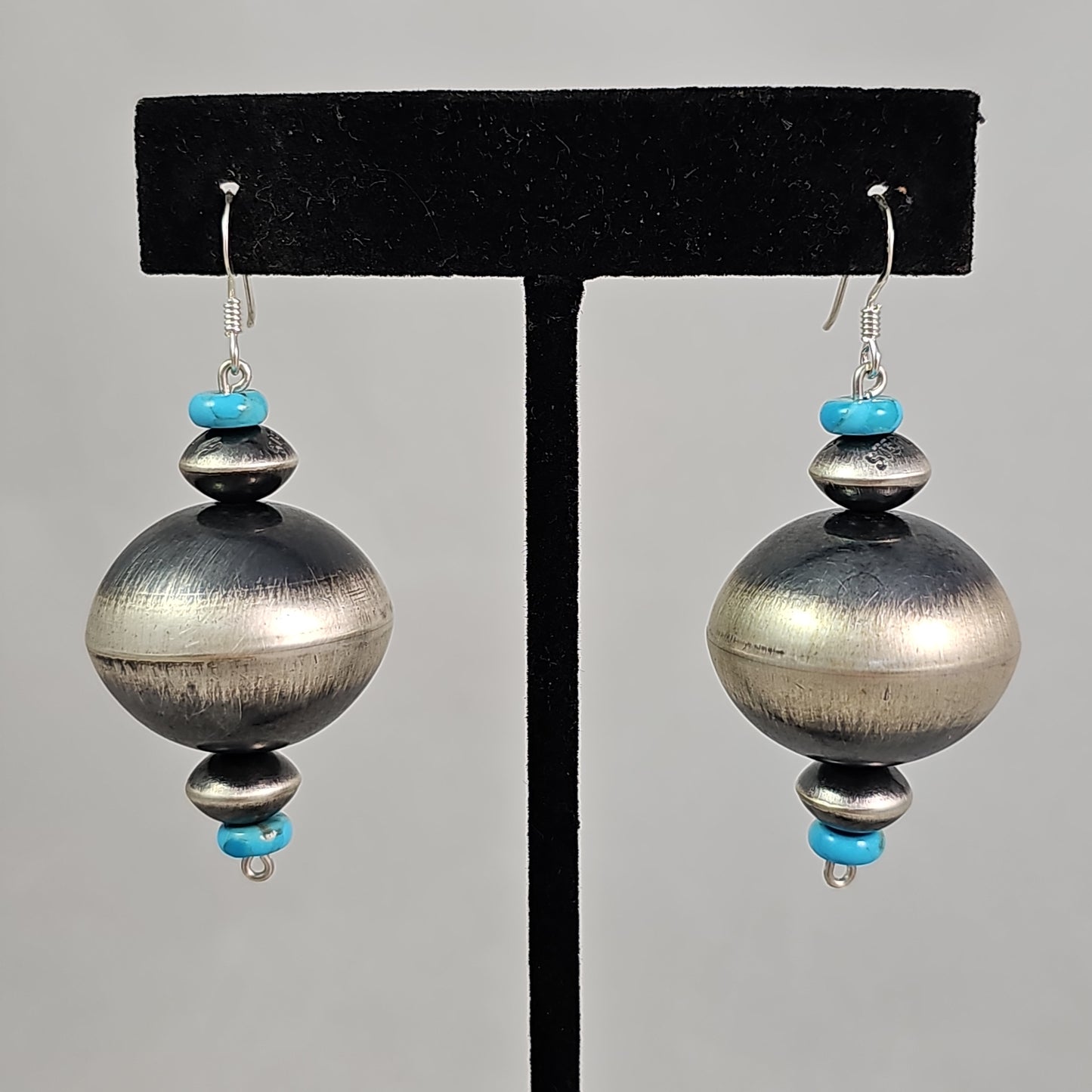 Navajo pearl & turquoise earrings