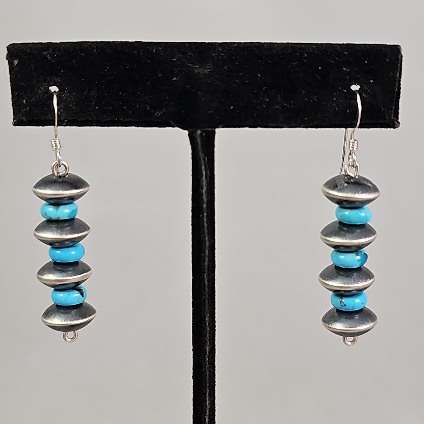 Turquoise & Navajo pearl earrings
