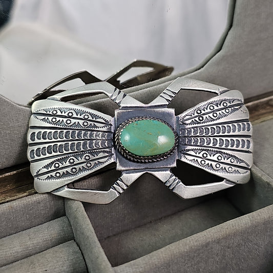Turquoise & sterling barrette