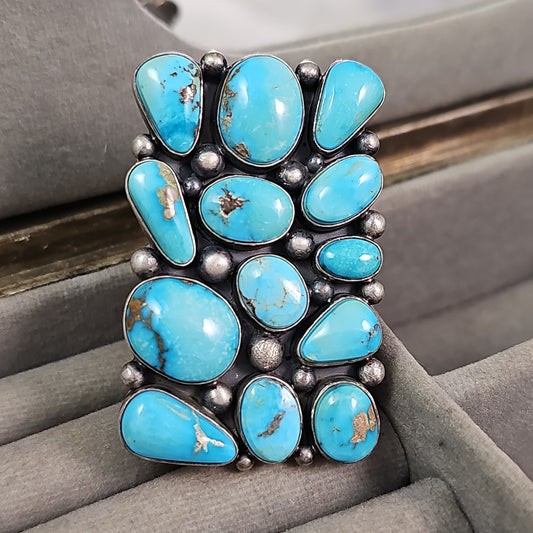 Turquoise multistone ring