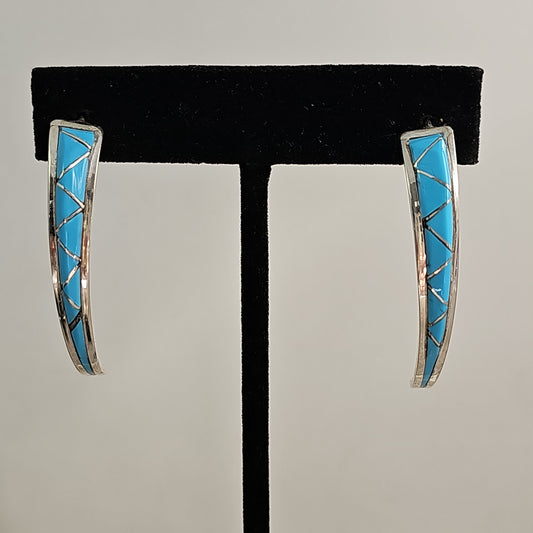 Cresent inlay earrings