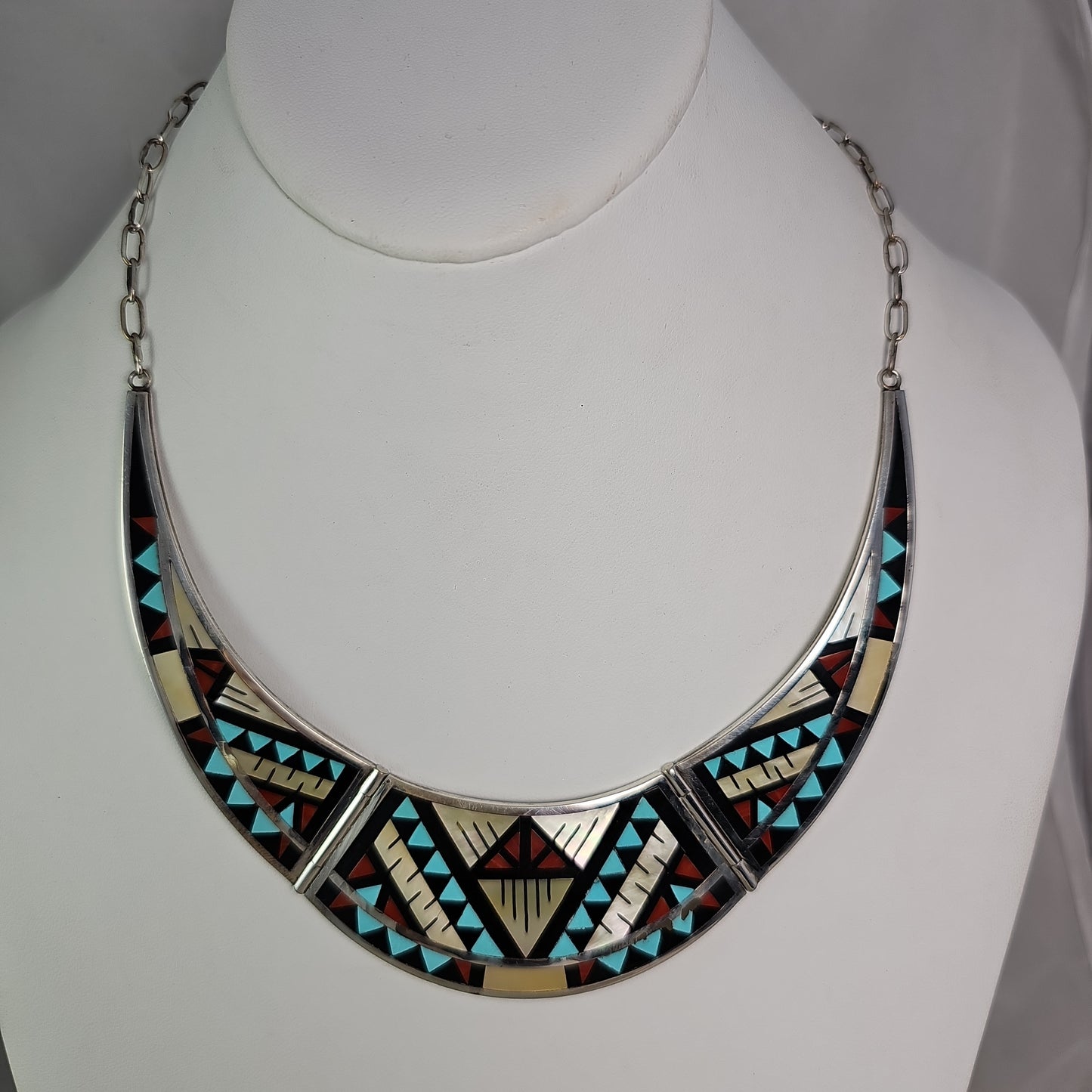 Zuni inlay colar necklace
