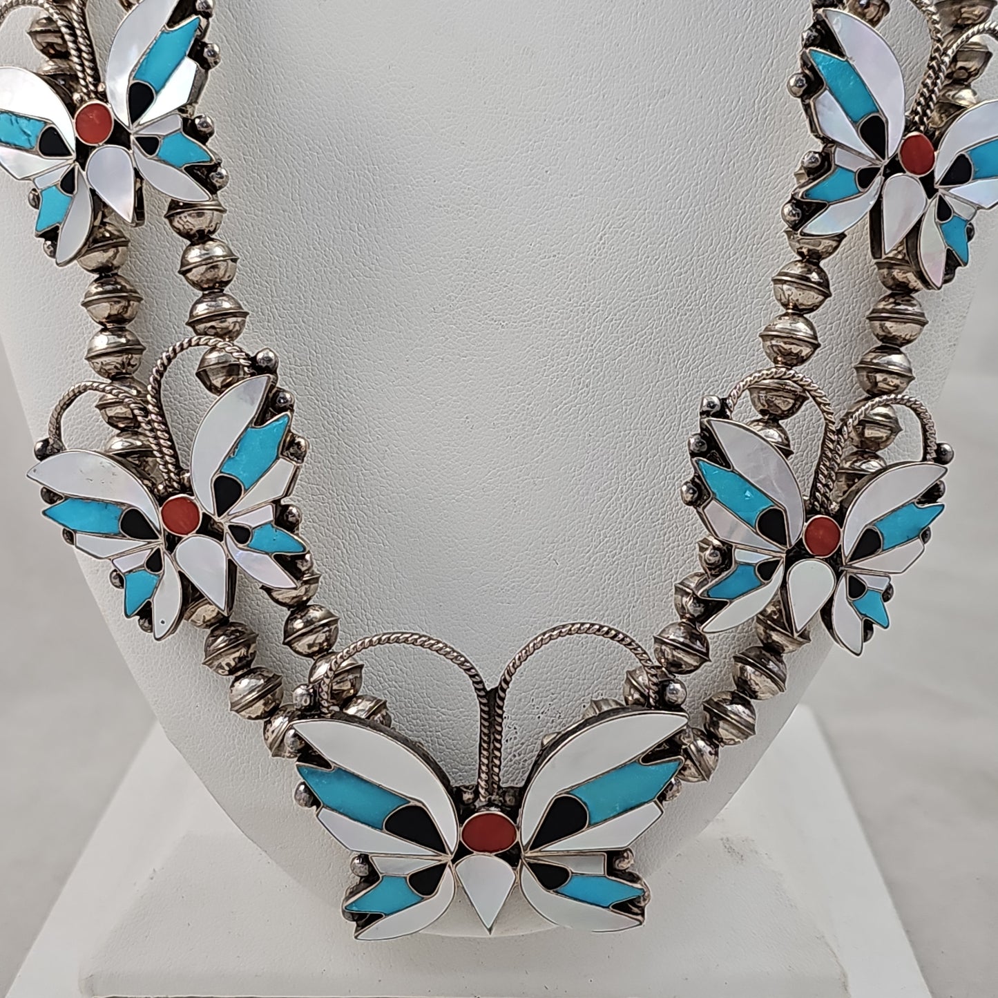 Butterfly Zuni inlay necklace
