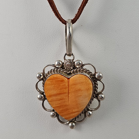 Spiney oyster heart pendant