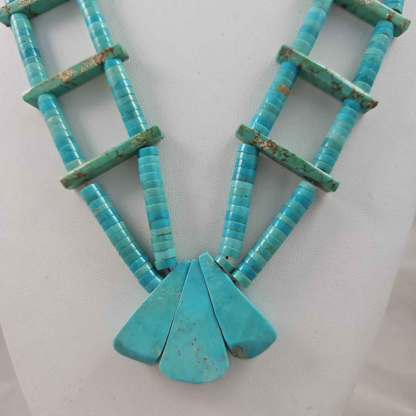 Vintage turquoise heishi necklace