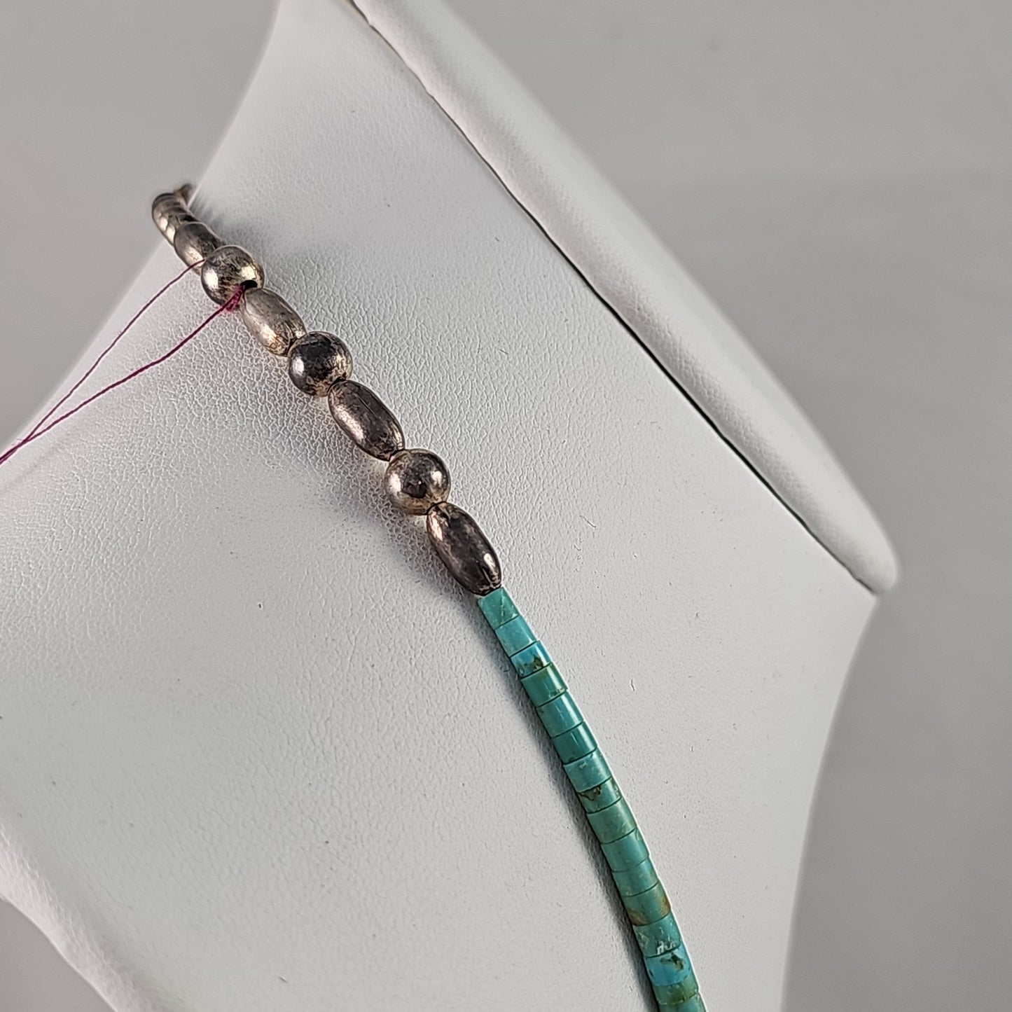 Vintage slab turquoise necklace