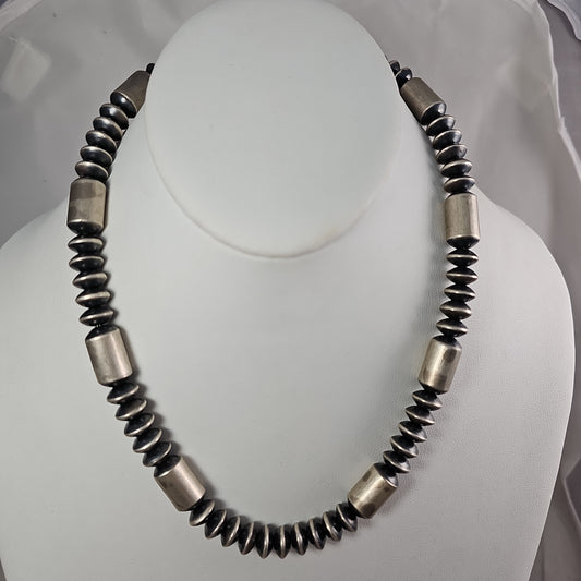 Navajo pearl barrel necklace