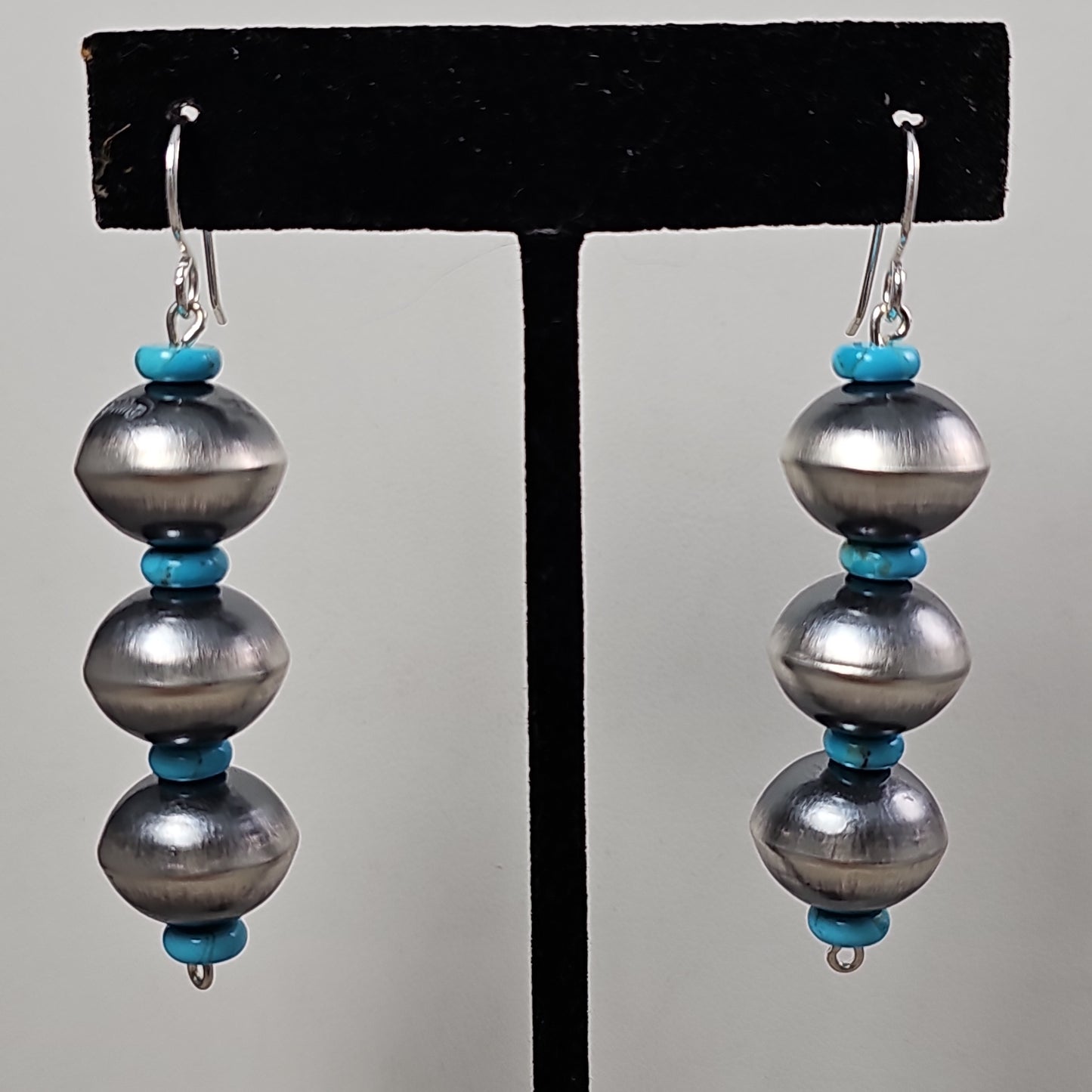 Navajo pearl & turquoise earrings