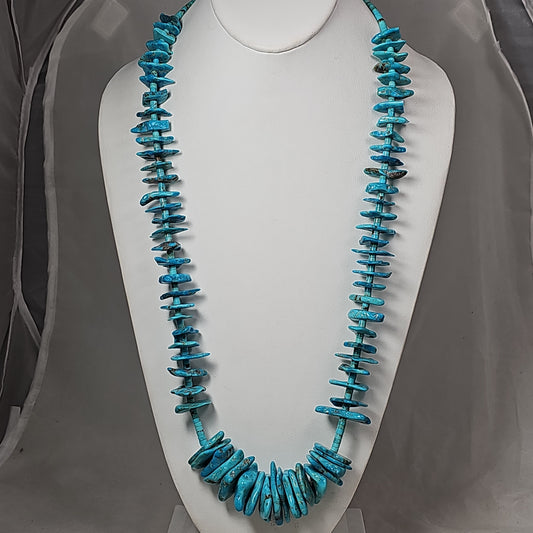 Turquoise slab necklace