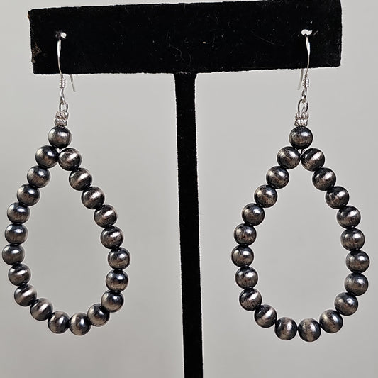 Navajo pearl teardrop earrings