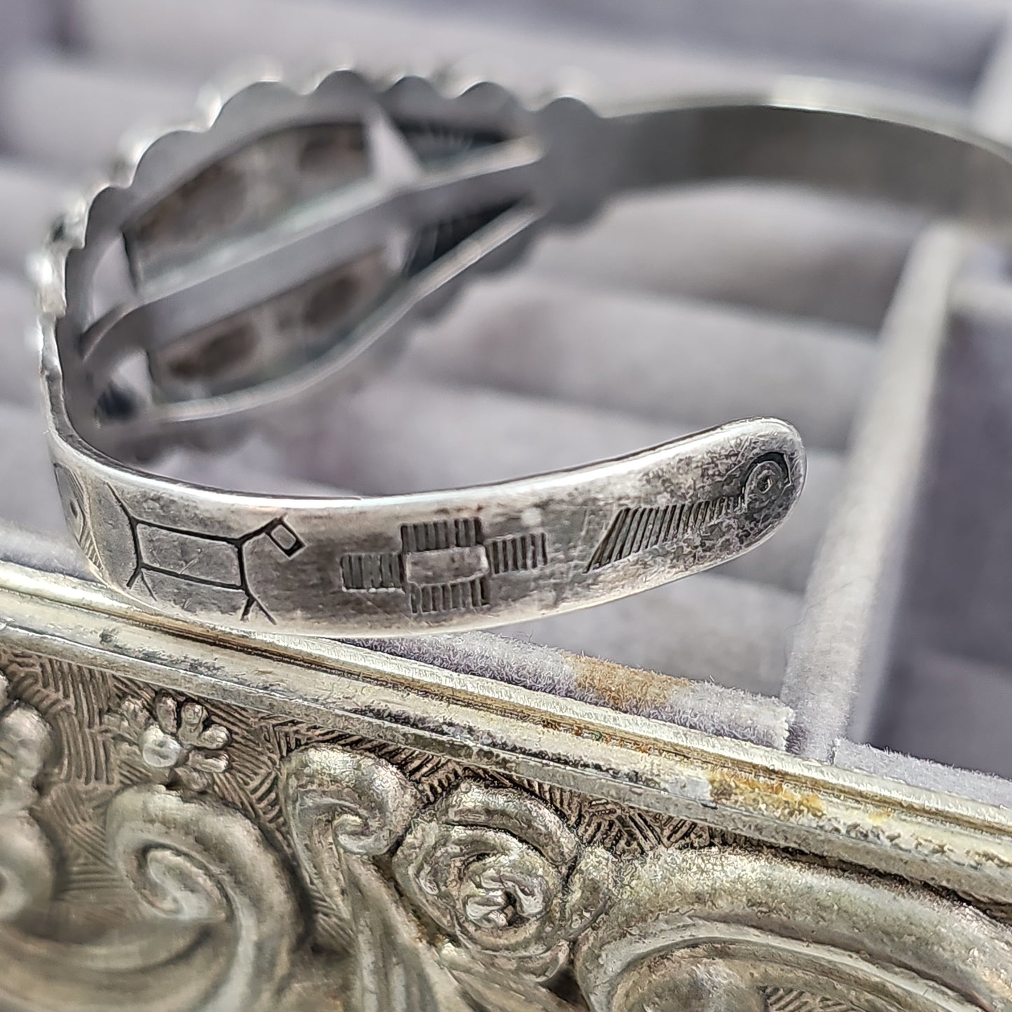 Turquoise & silver vintage bracelet