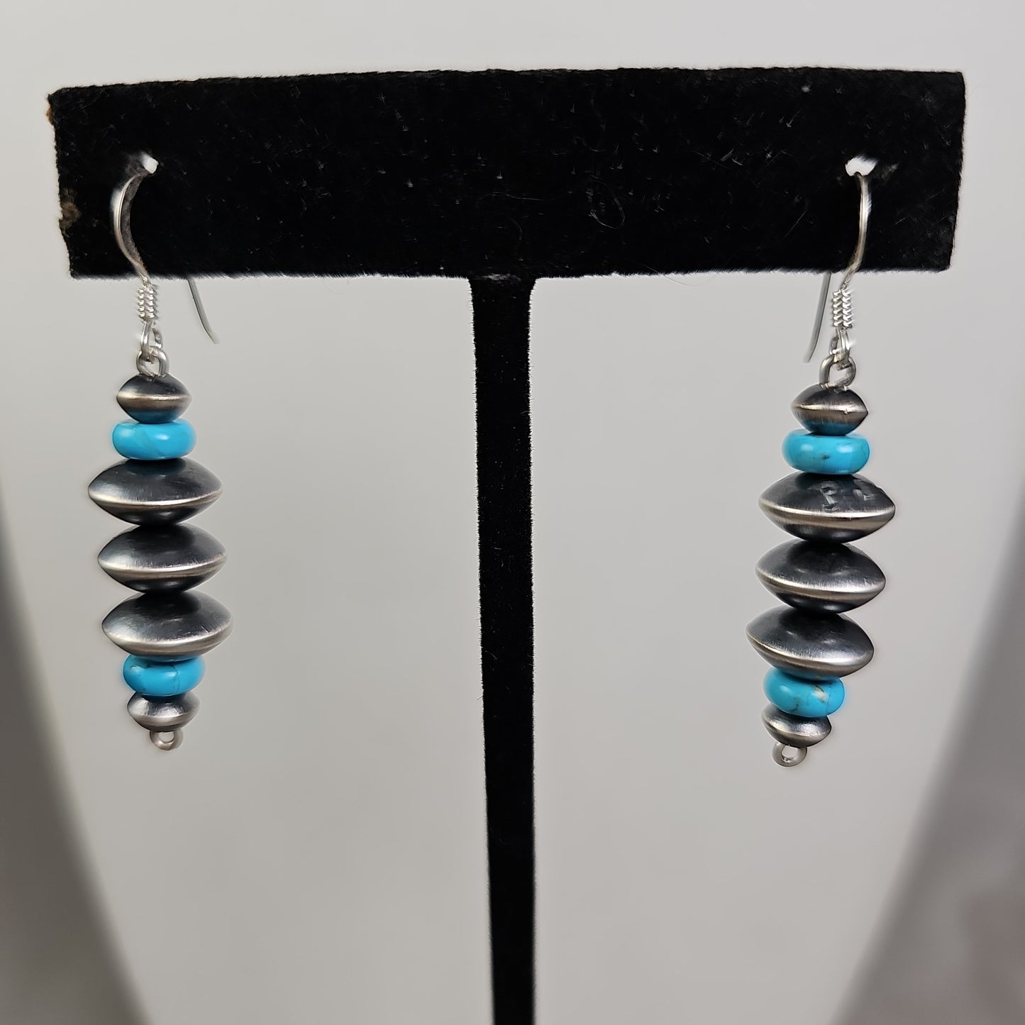 Turquoise & Navajo pearl earrings