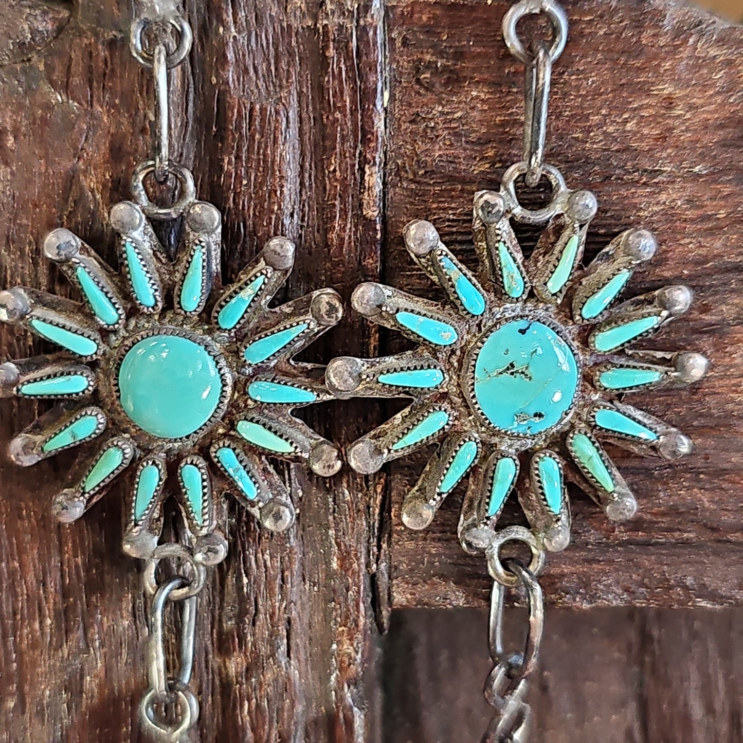 Zuni needlepoint turquoise necklace