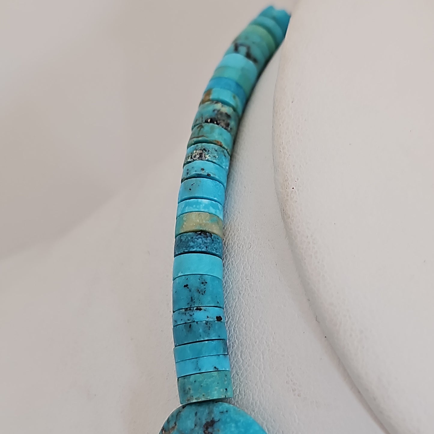 Jacqueline Turquoise disk necklace