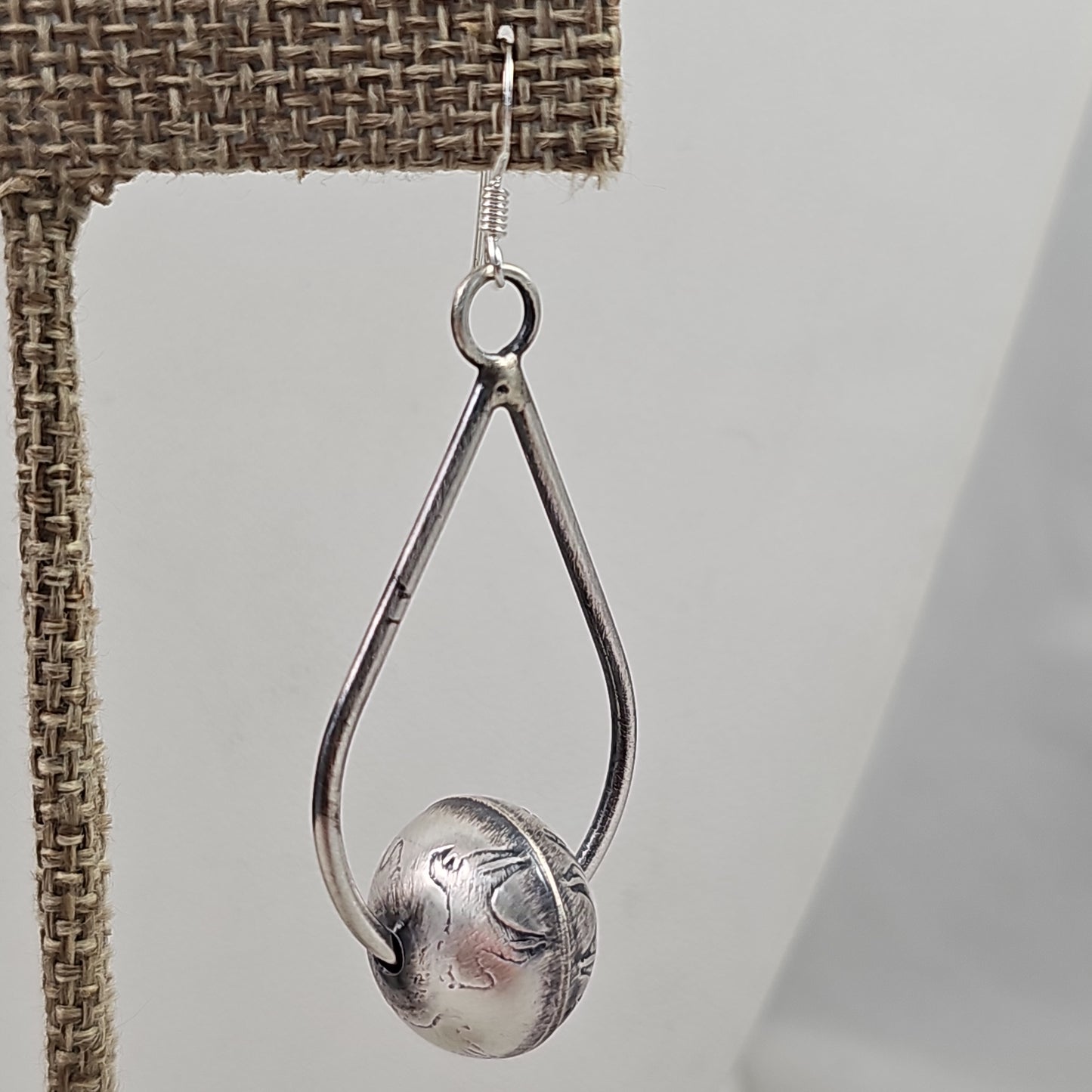 Galloping horse teardrop earrings