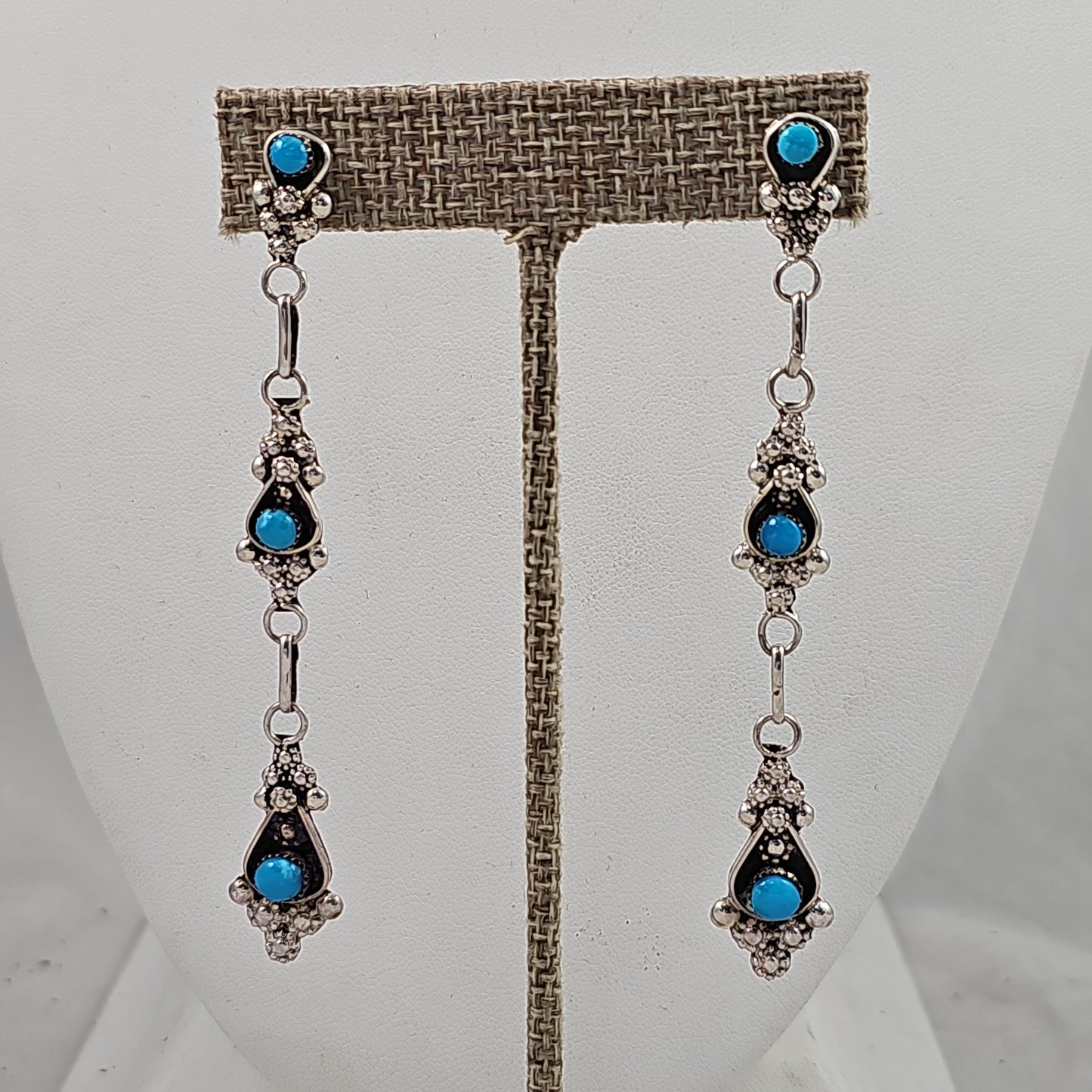 Turquoise chain earrings