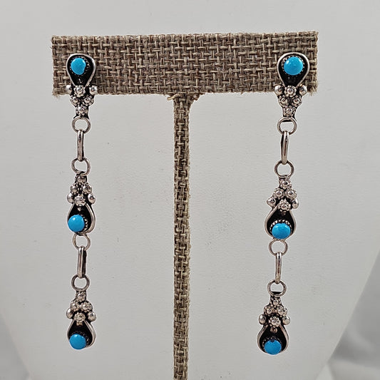 Turquoise chain earrings