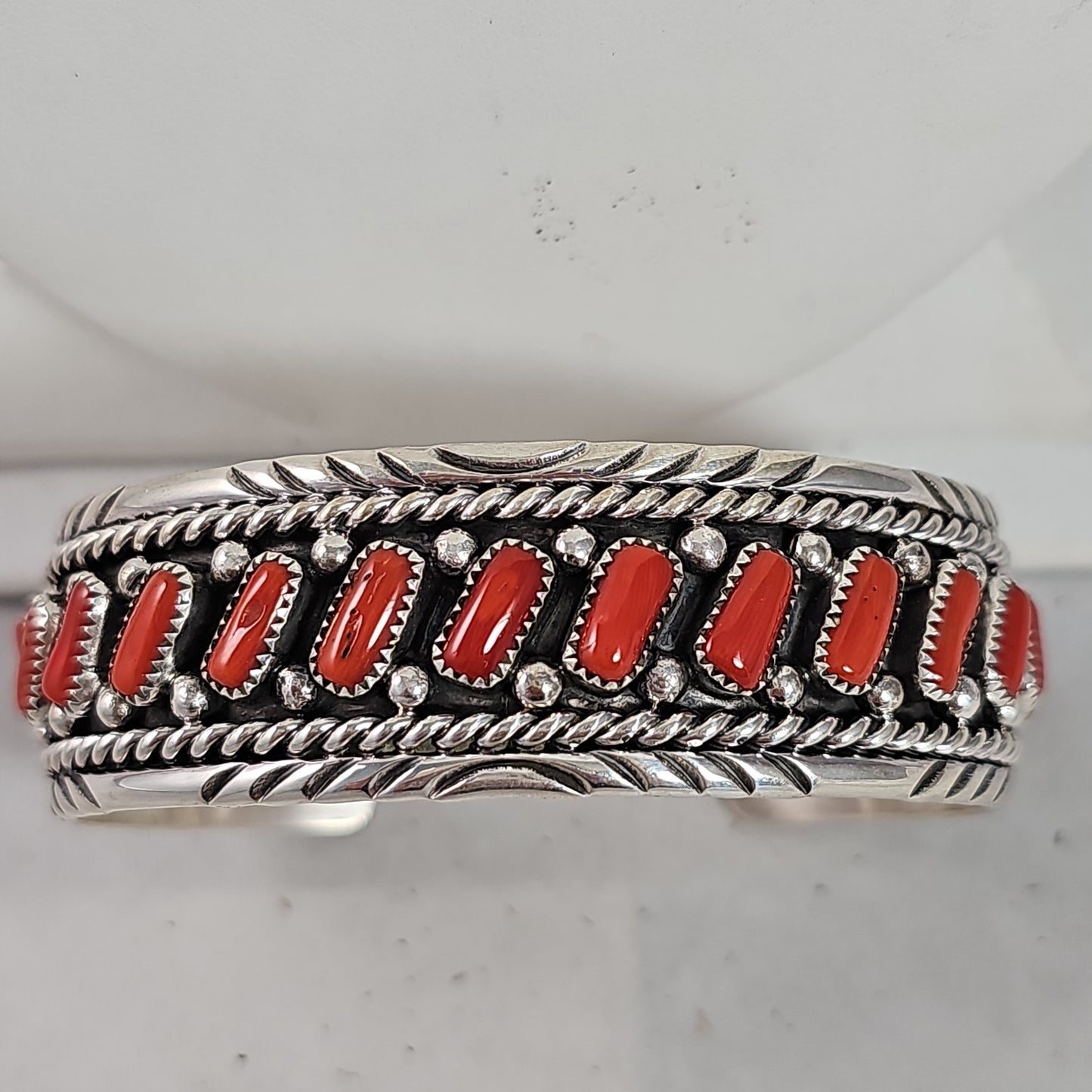 Coral cuff bracelet