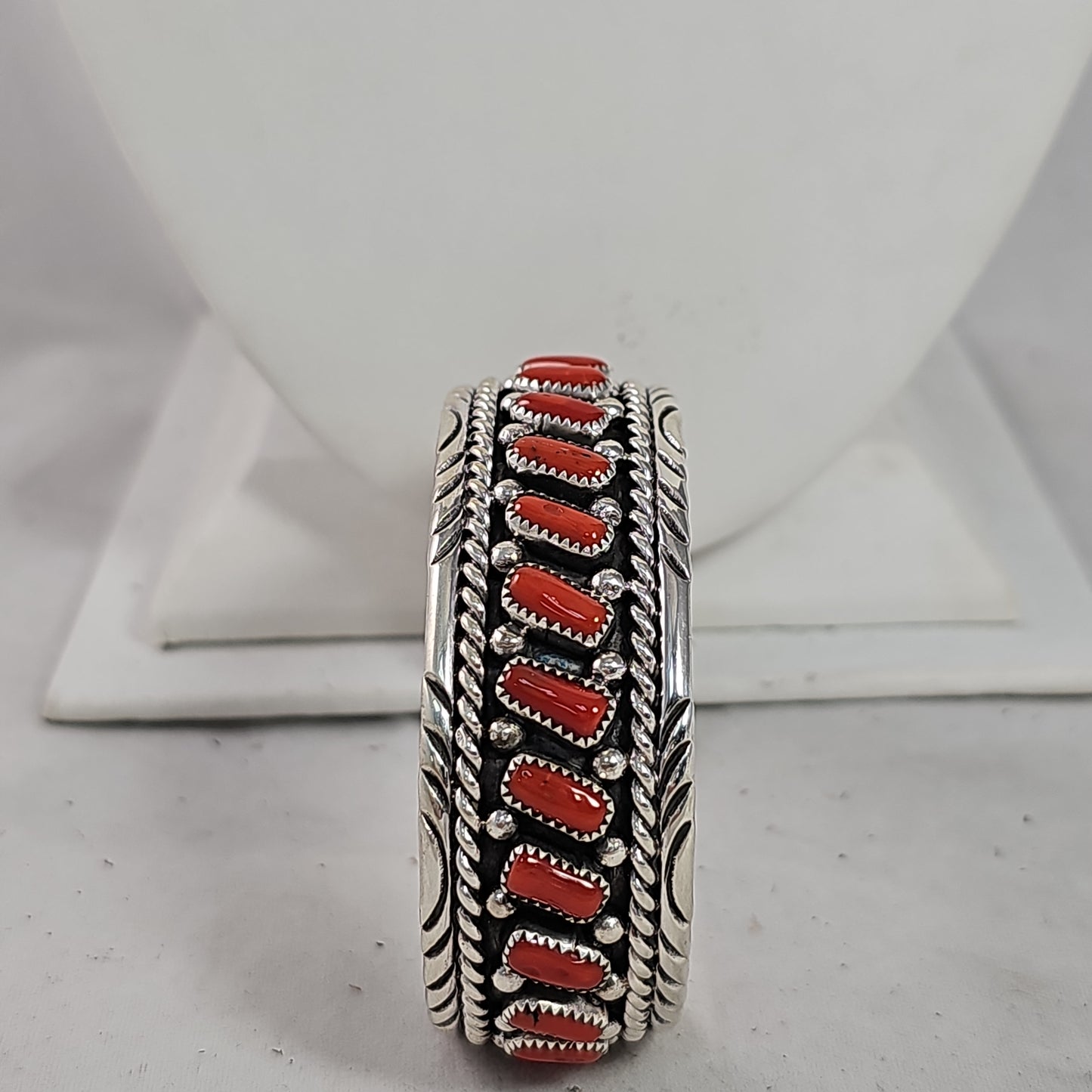 Coral cuff bracelet