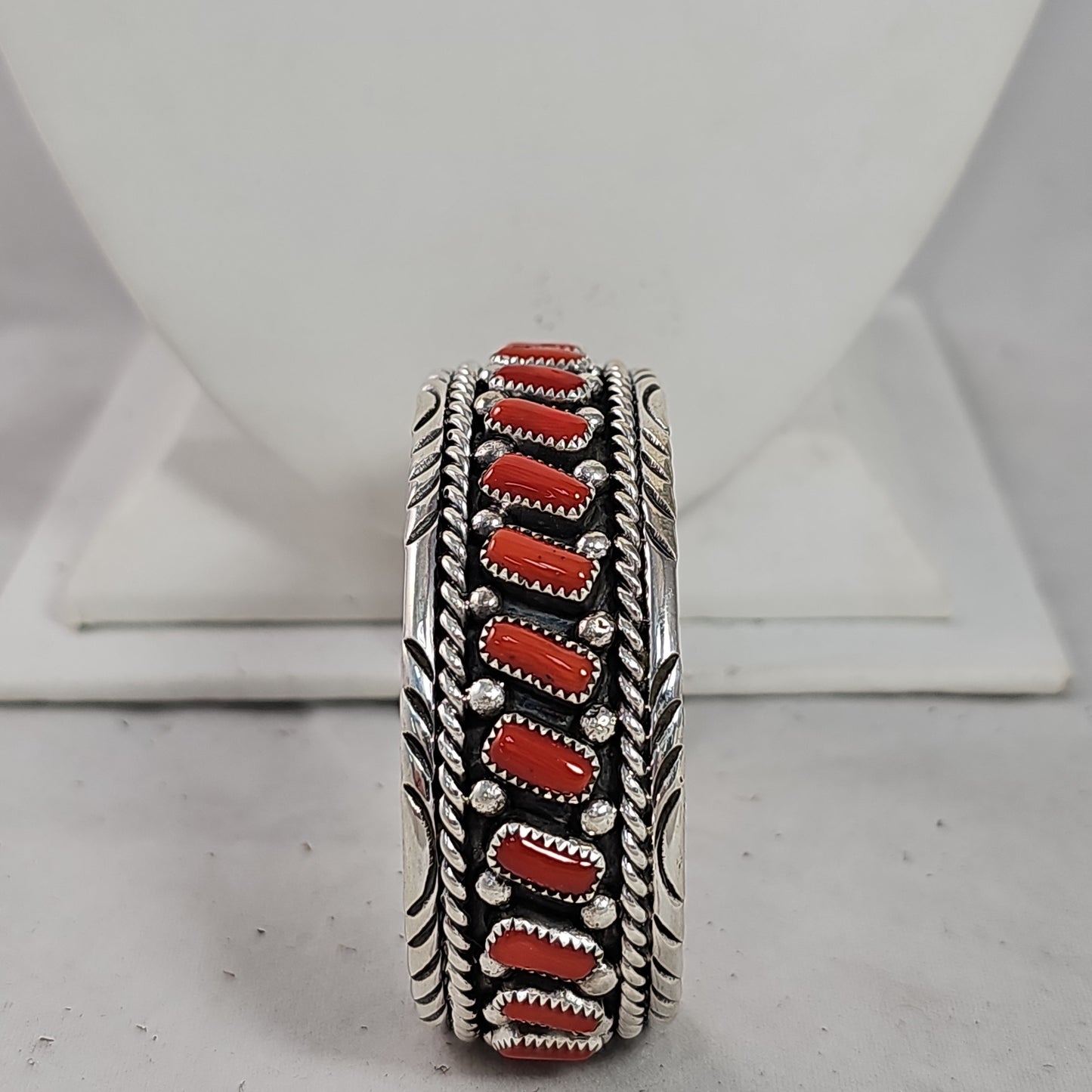 Coral cuff bracelet