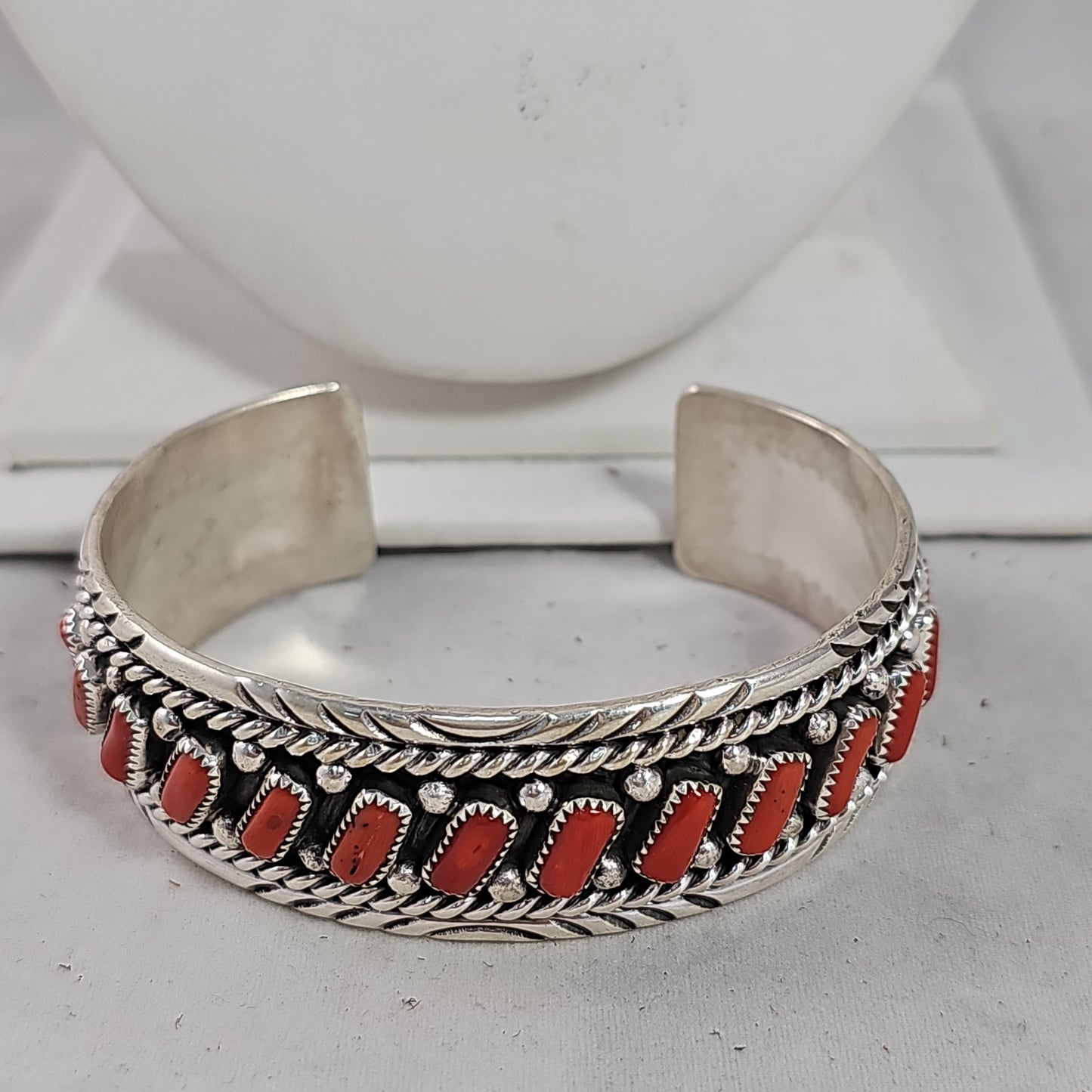 Coral cuff bracelet