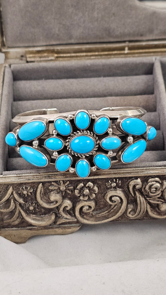 Sleeping beauty turquoise cuff bracelet