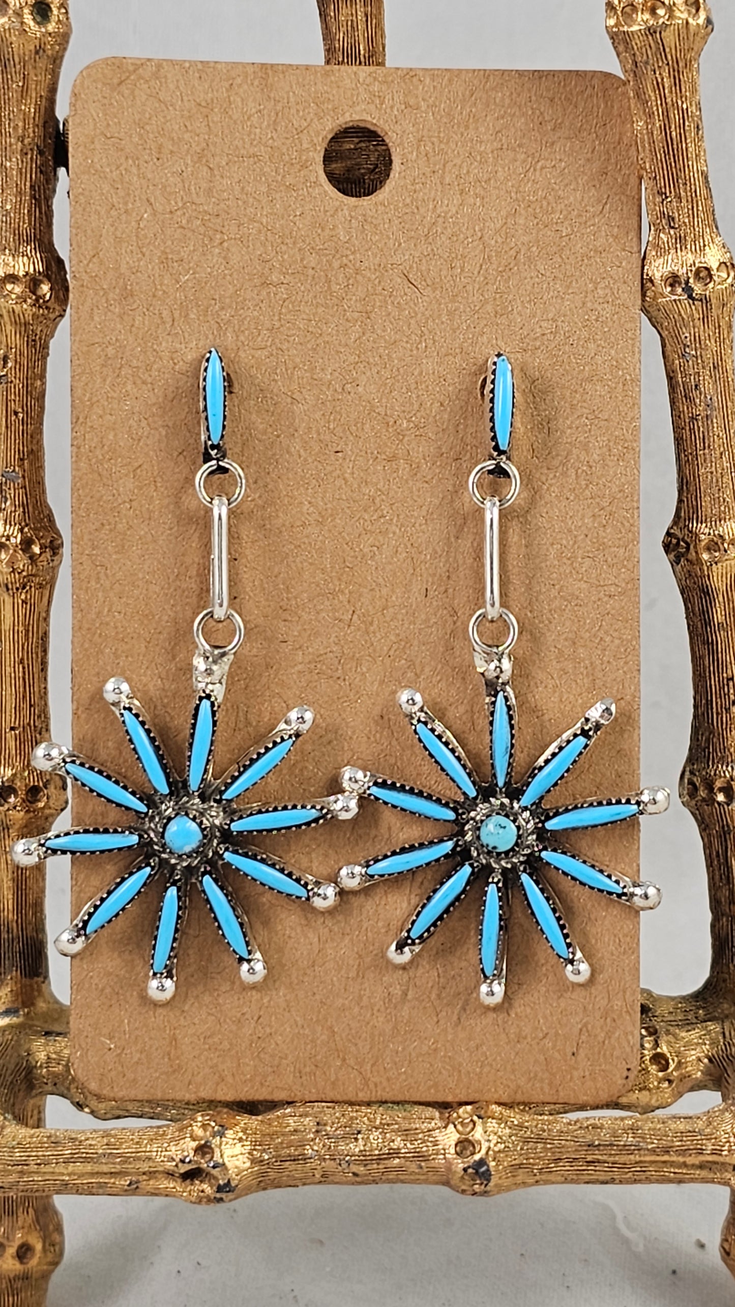 ZUNI needlepoint star earrings