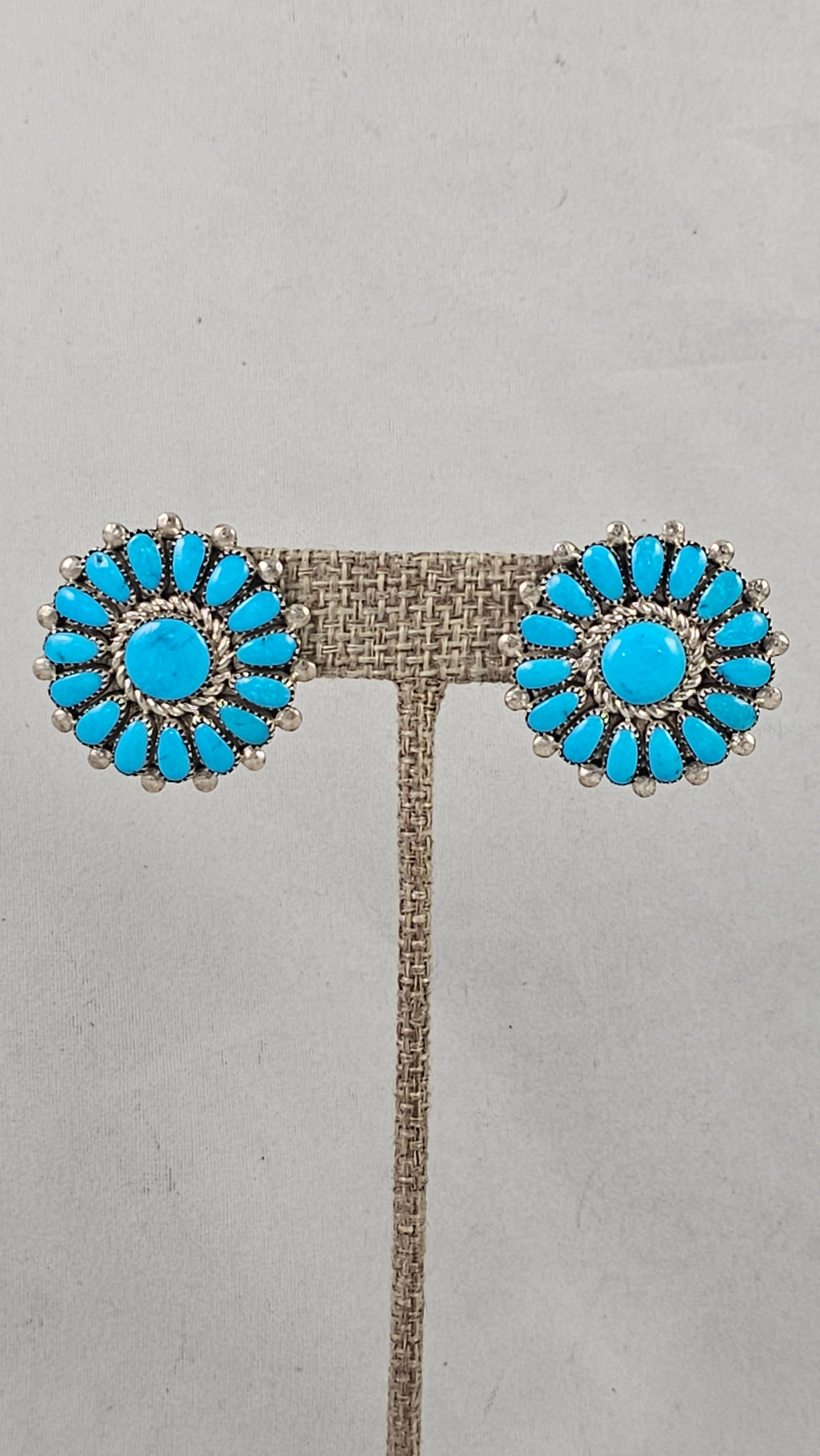 Turquoise and sterling earrings
