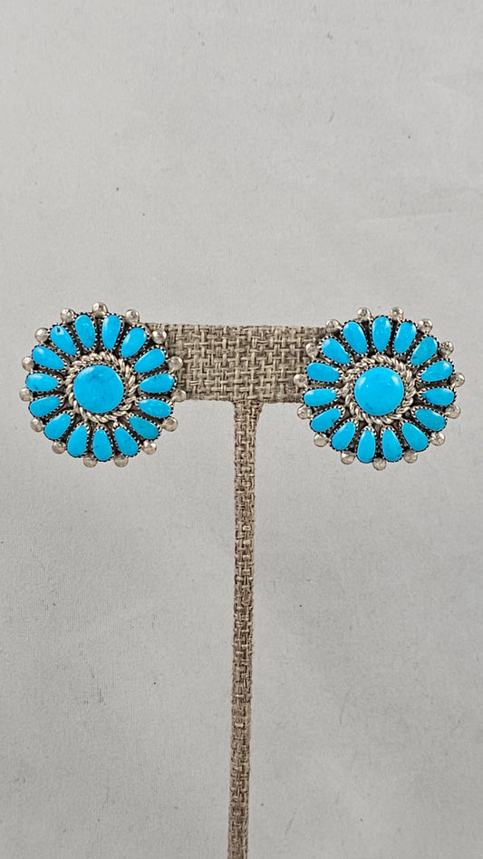 Turquoise and sterling earrings