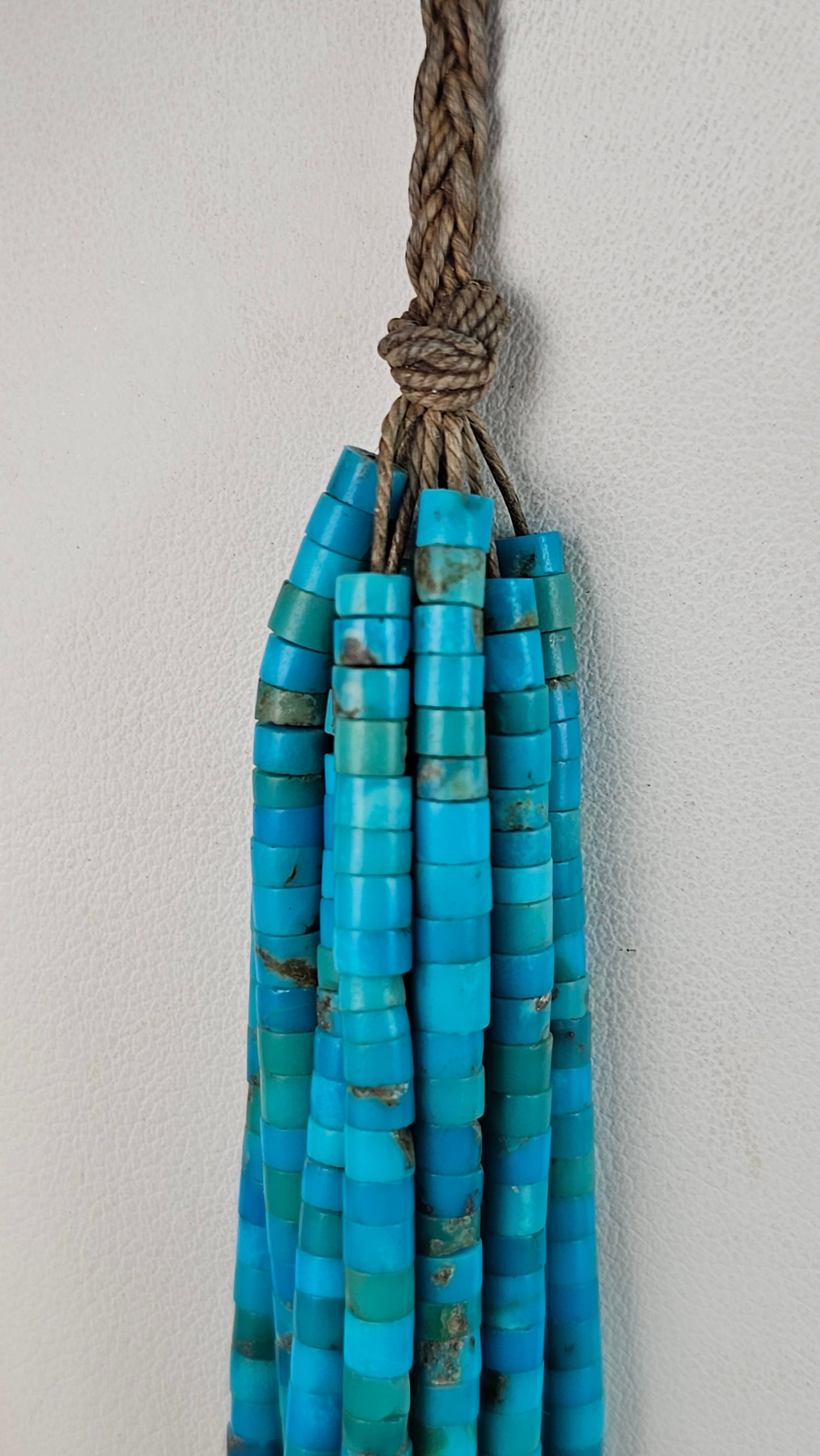 Santo Domingo 10 strand turquoise heshi necklace