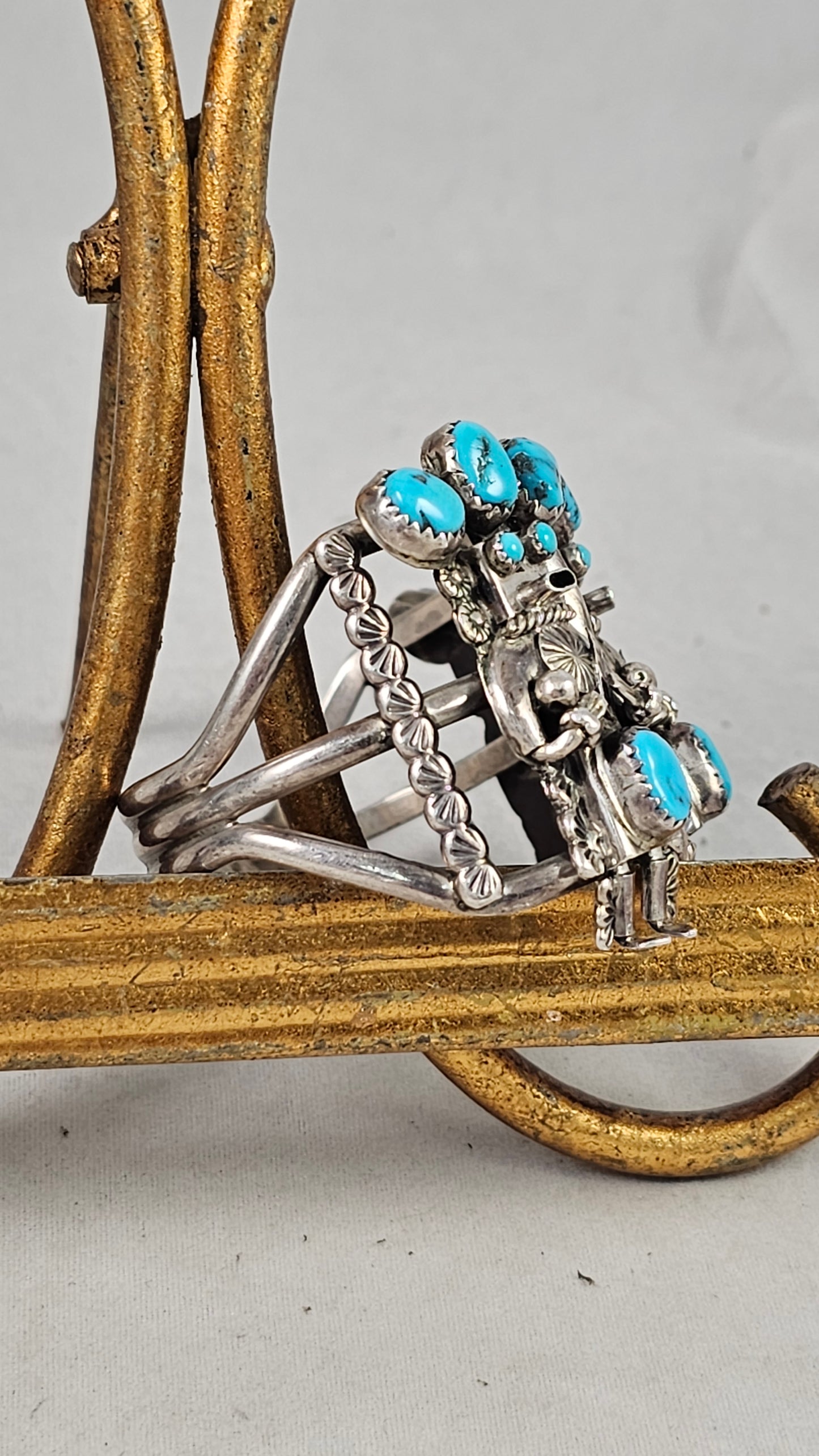 Turquoise and sterling bracelet