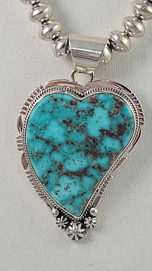 Turquoise heart pendant